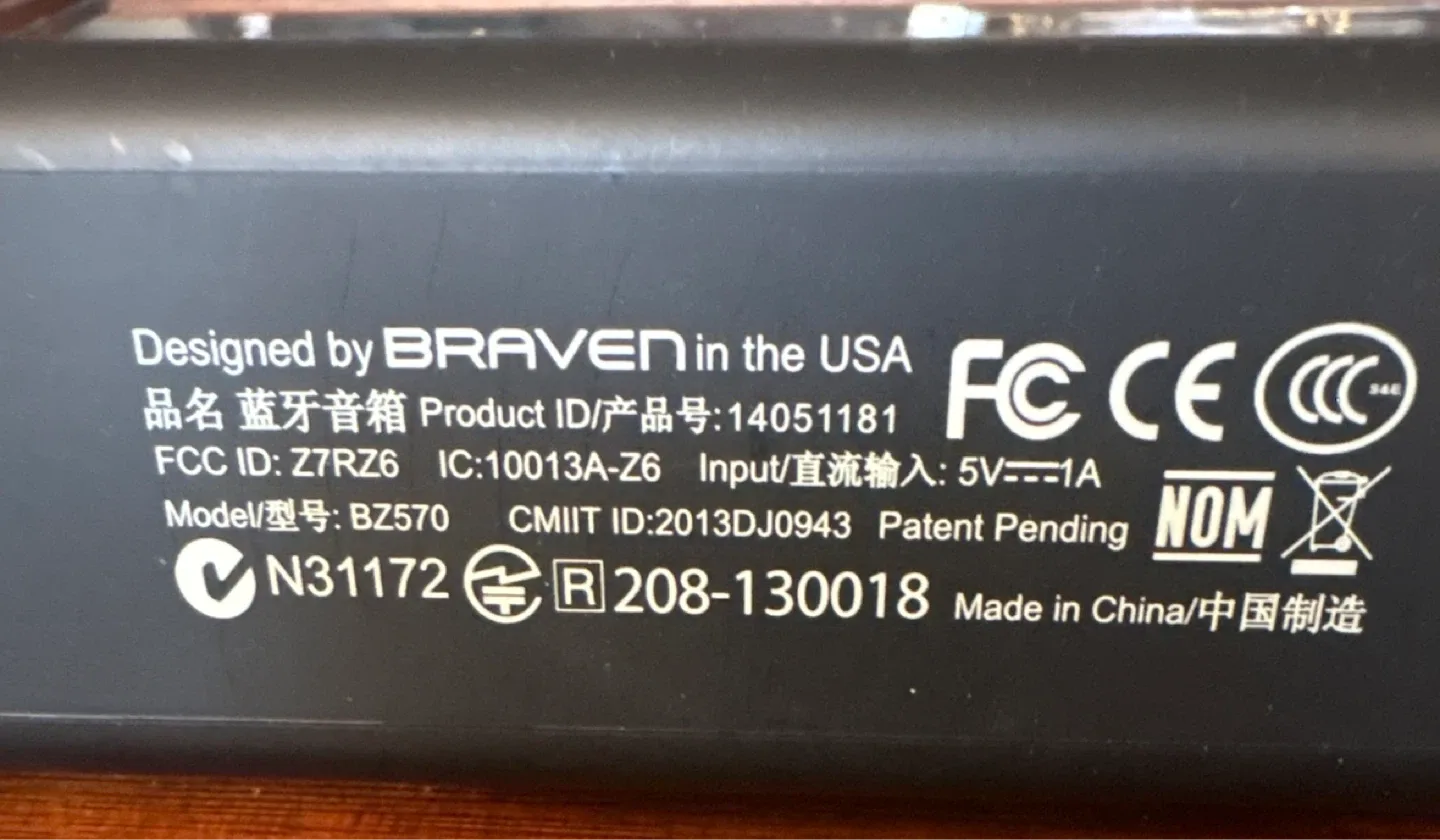 Braven BZ570 Bluetooth Speaker - Black image indicator(4)