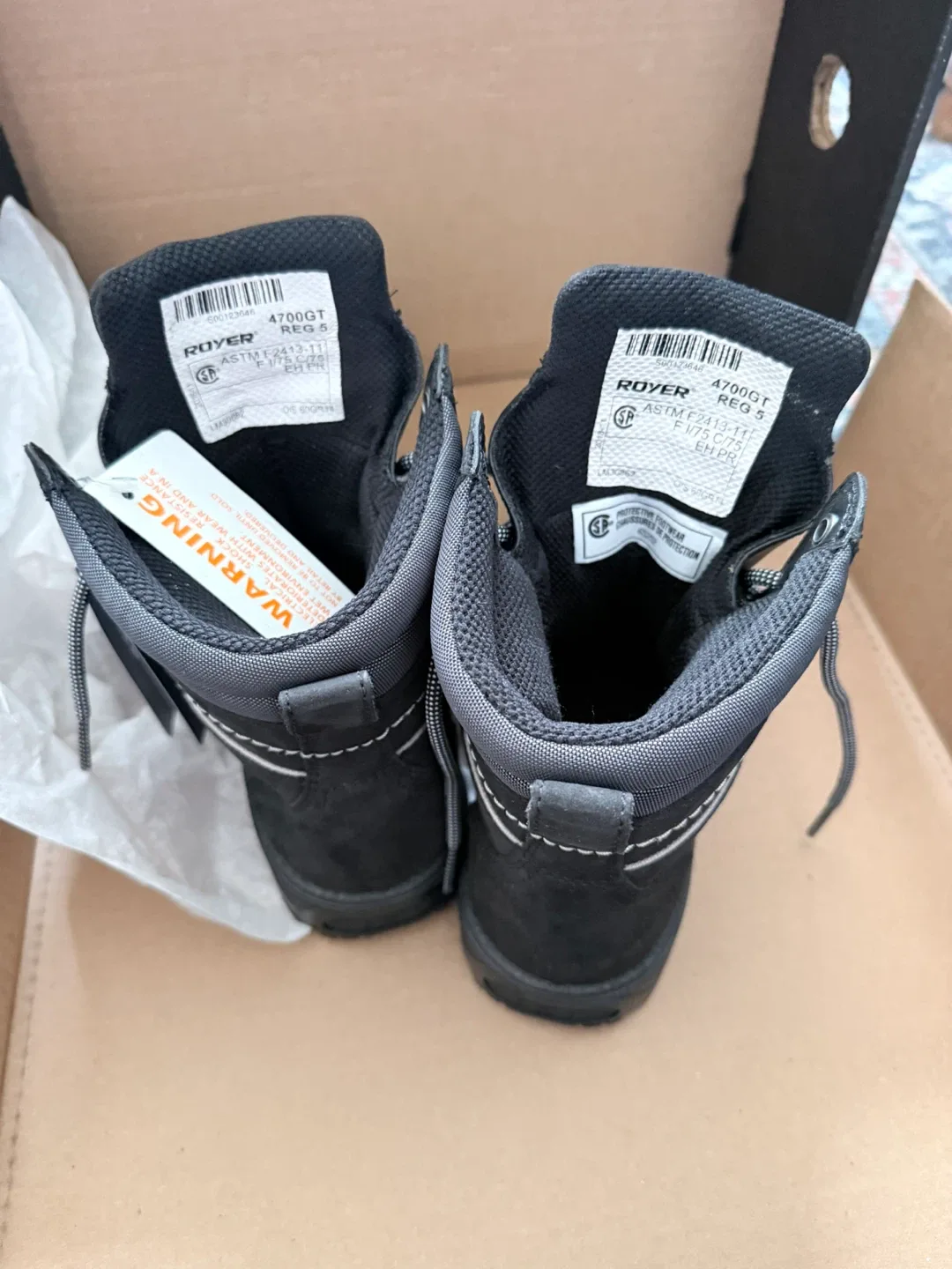 Royer 4700GT Black Work Boots - Size 5 image indicator(2)