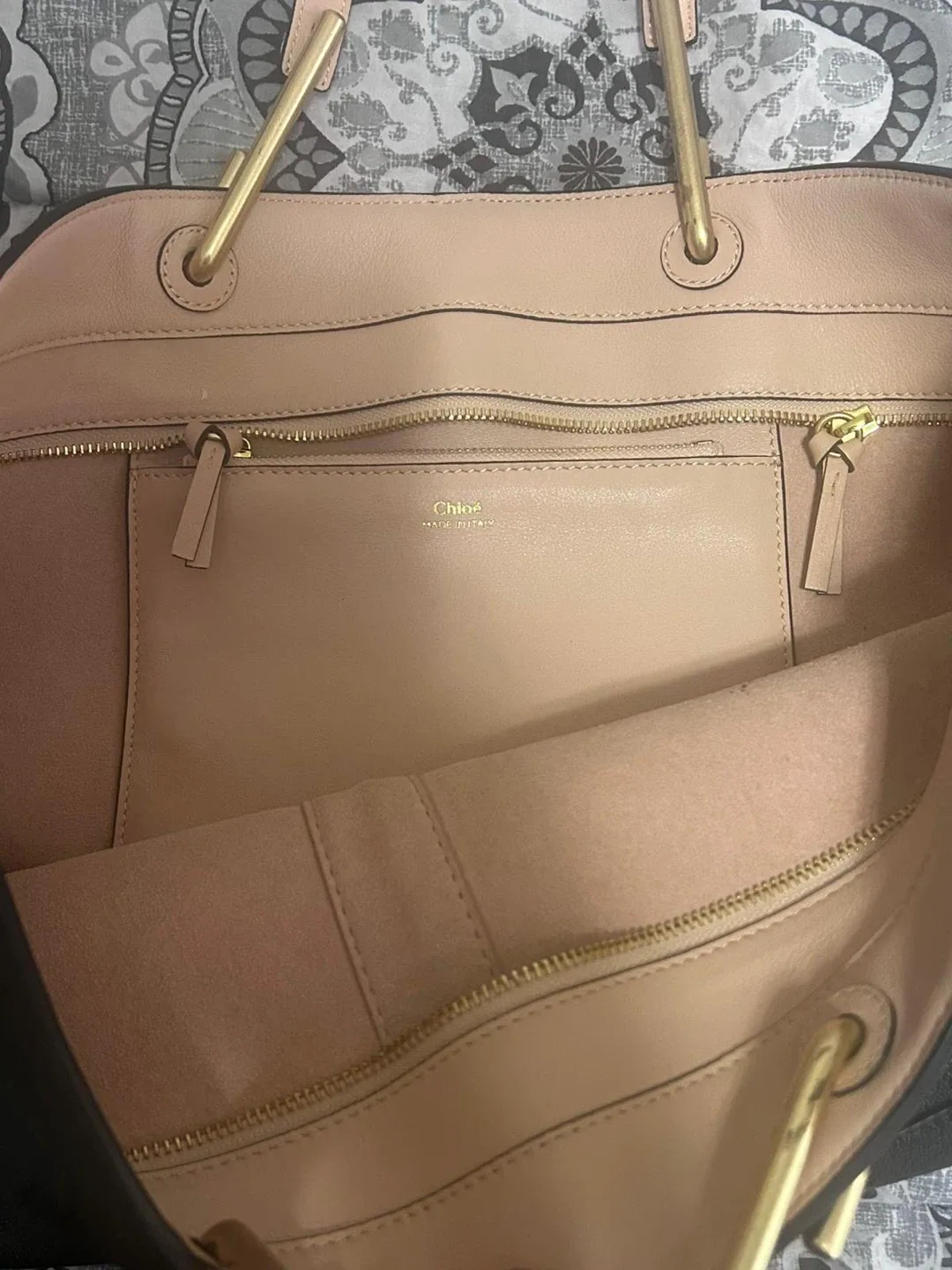 Chloé Black Leather Tote Bag