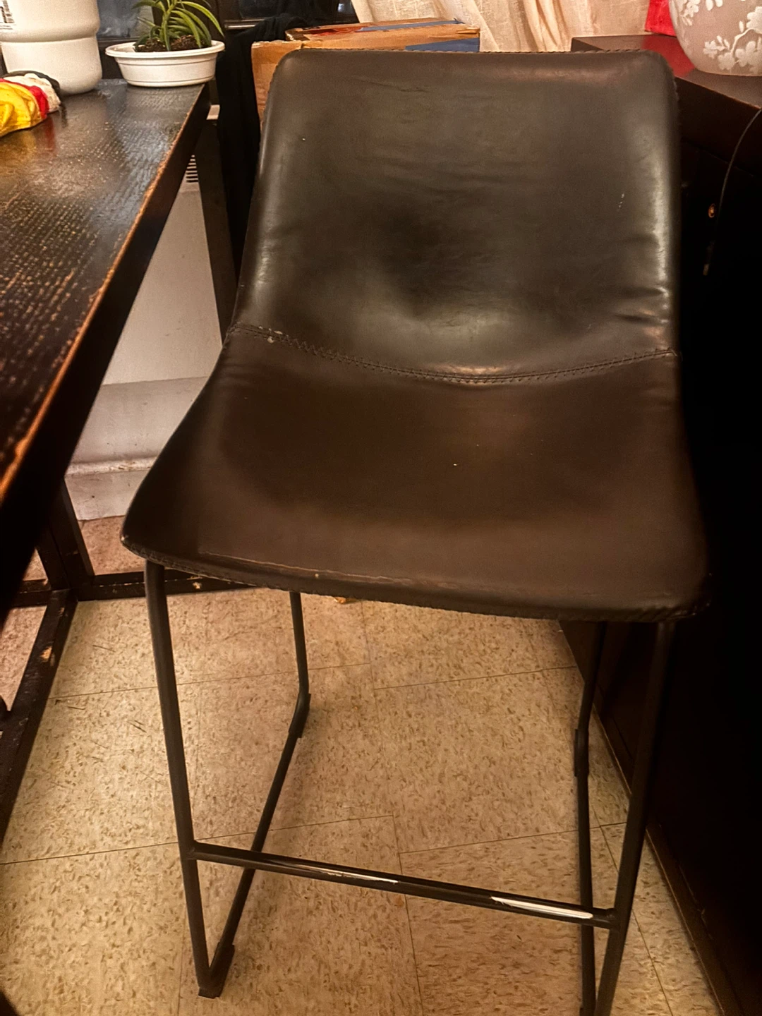 High used table  with two bar stools - photo 3