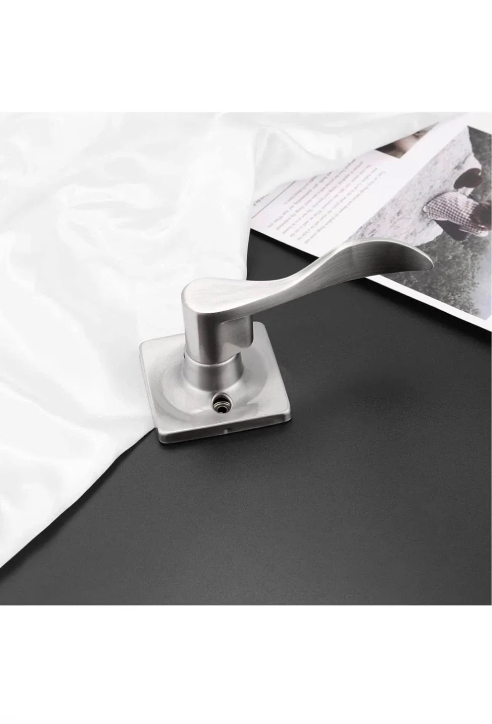 Door Lever Handle Set, Satin Nickel Finish image indicator(2)