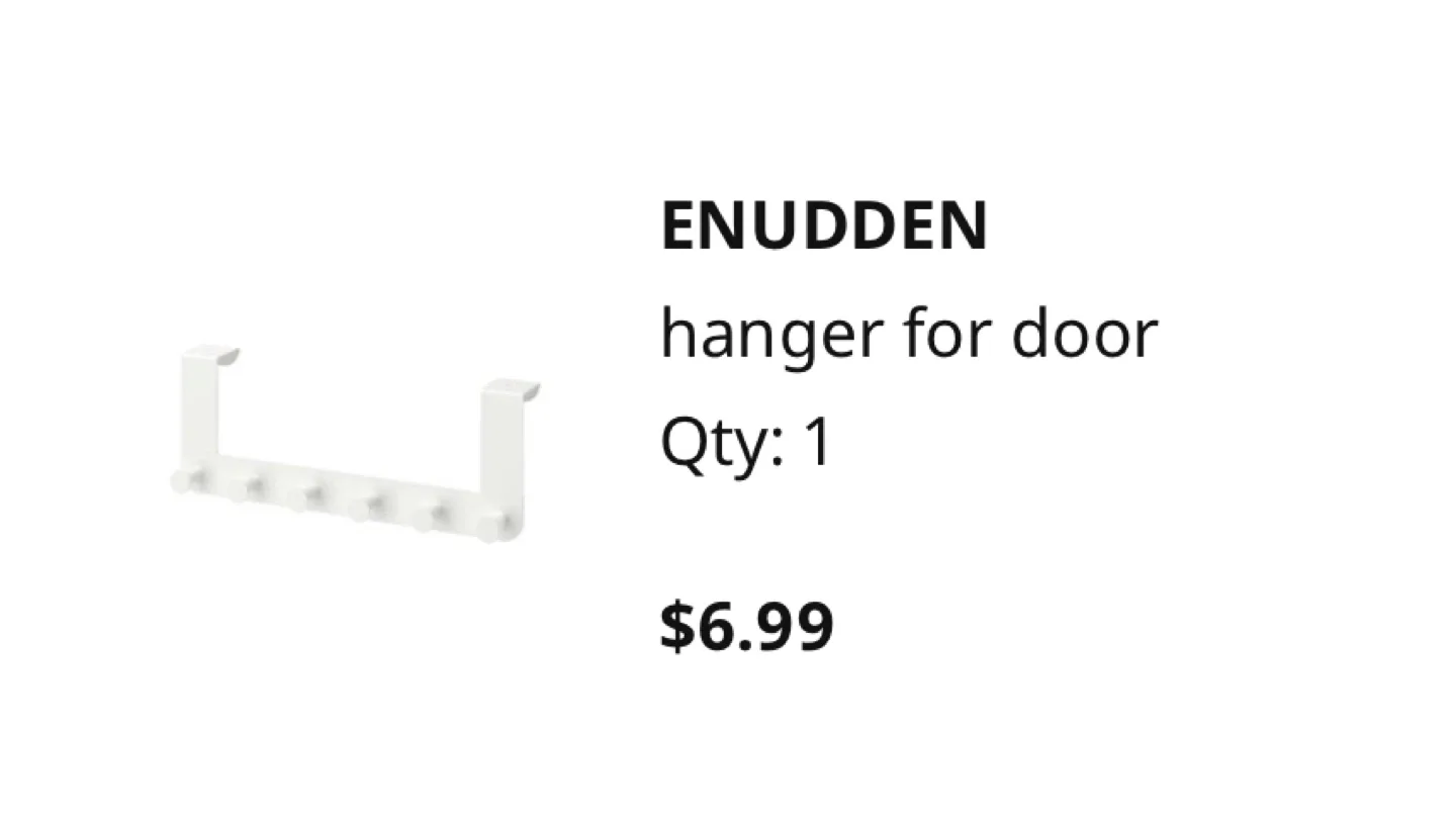 IKEA Hanger for Door - New