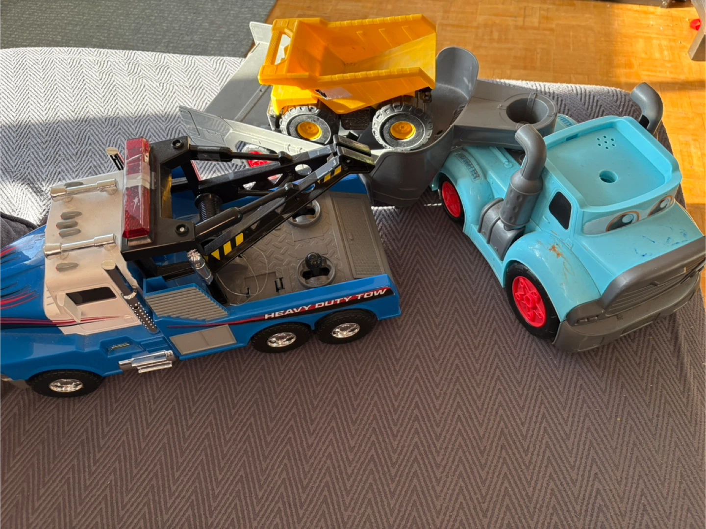 Toy Trucks - Tow Truck, Dump Truck, Blue Truck