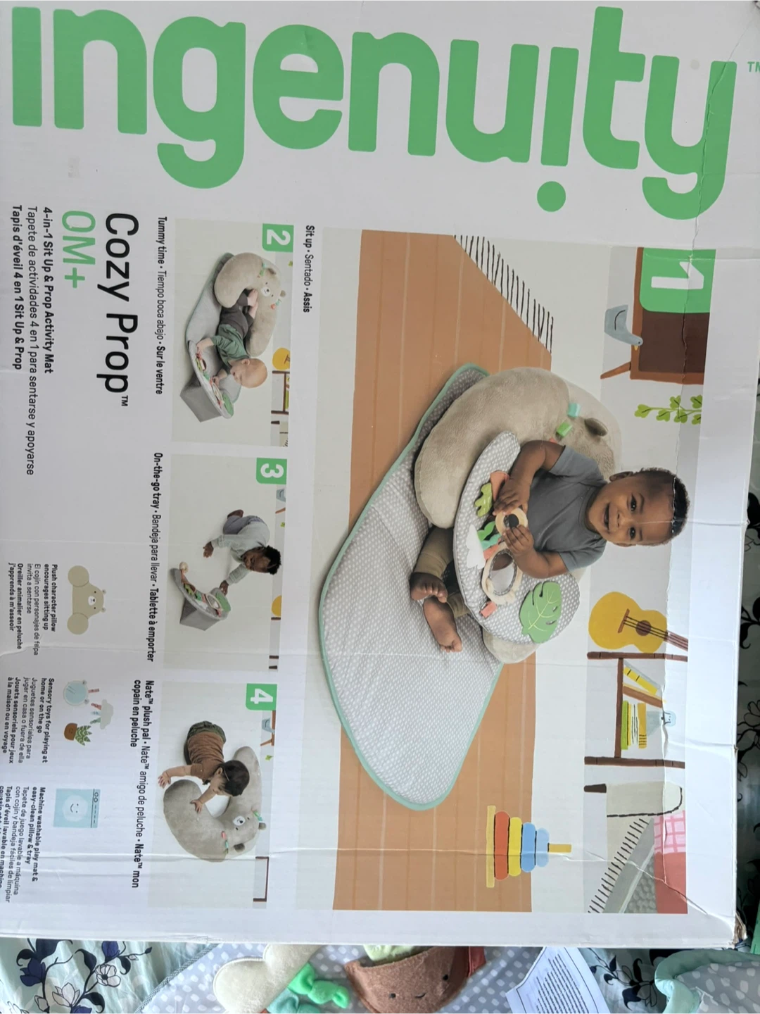Ingenuity Cozy Prop 4-in-1 Sit Up Activity Mat - photo 3