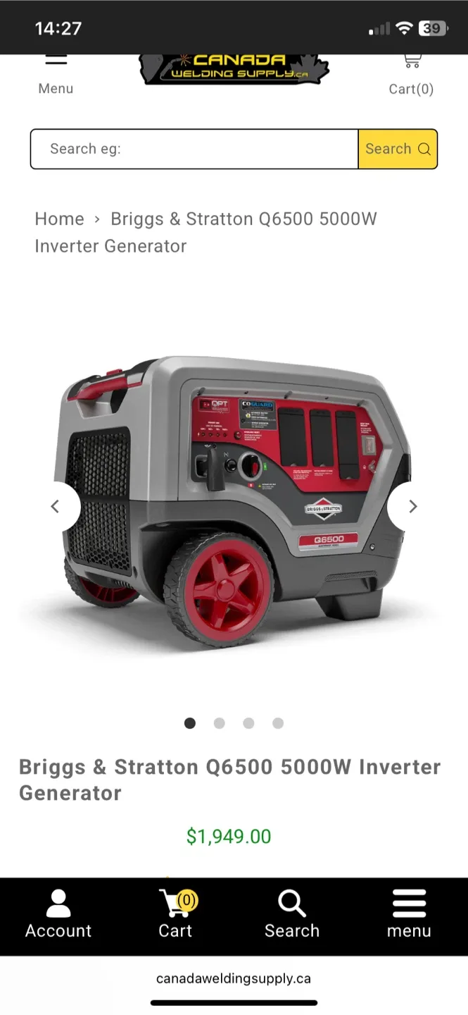 Briggs & Stratton Q6500 Inverter Generator image indicator(4)