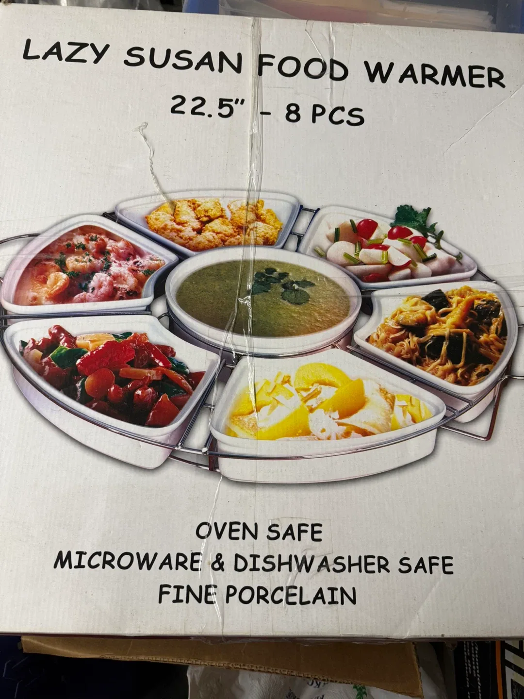 Lazy Susan Food Warmer - 22.5" - 8 Pcs