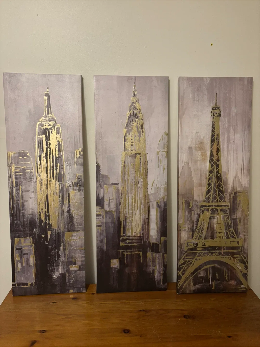 3-Piece Cityscape Canvas Wall Art