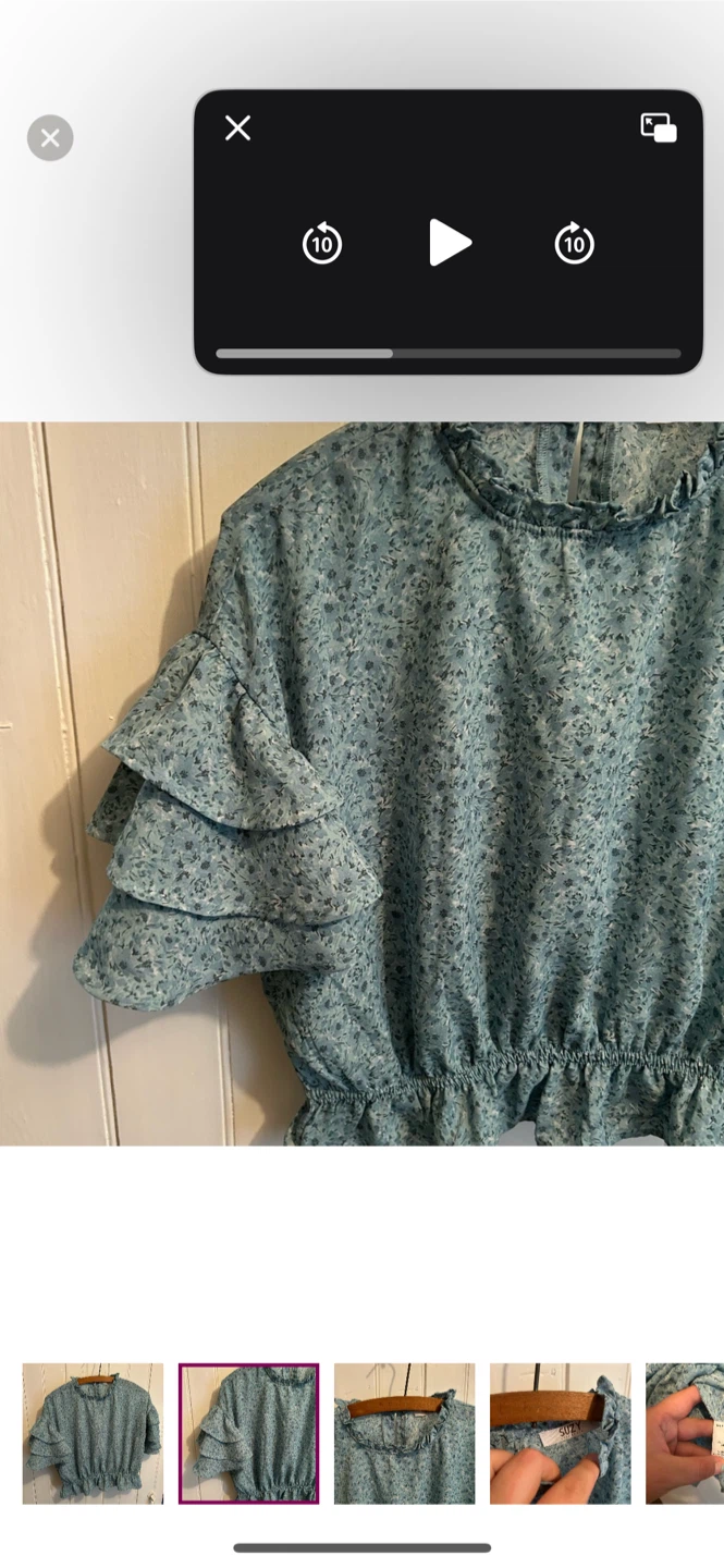 Suzy Shier Blue Floral Top - photo 2