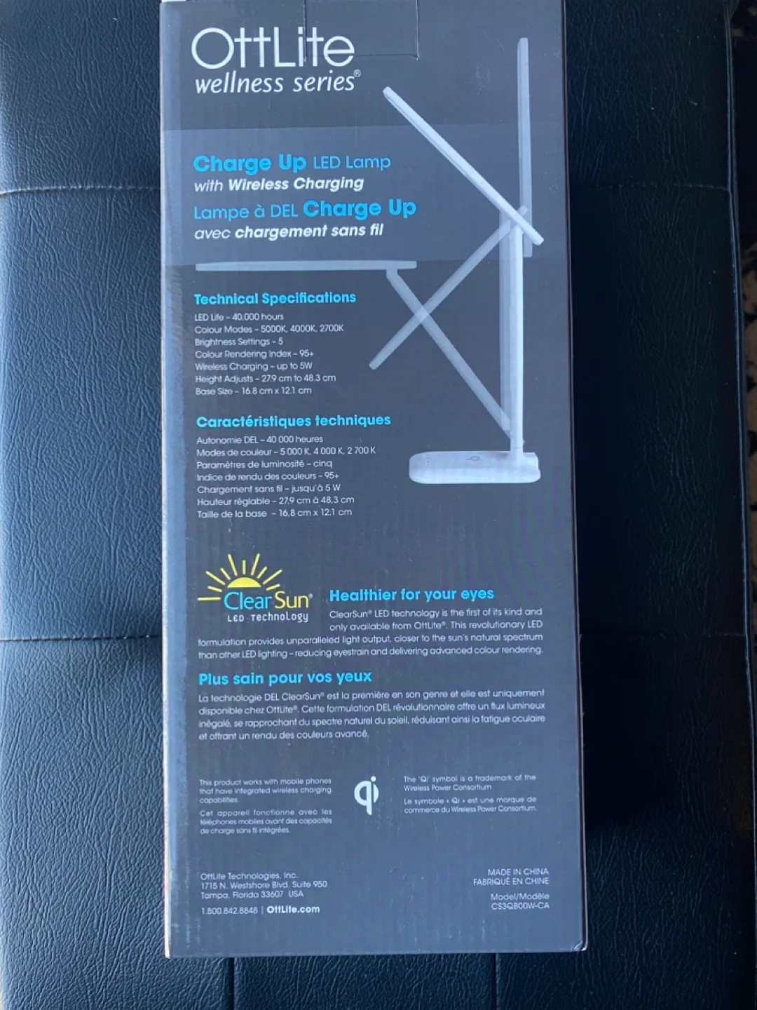 OttLite Charge Up LED Lamp w/ Wireless Charging - NEW image indicator(2)