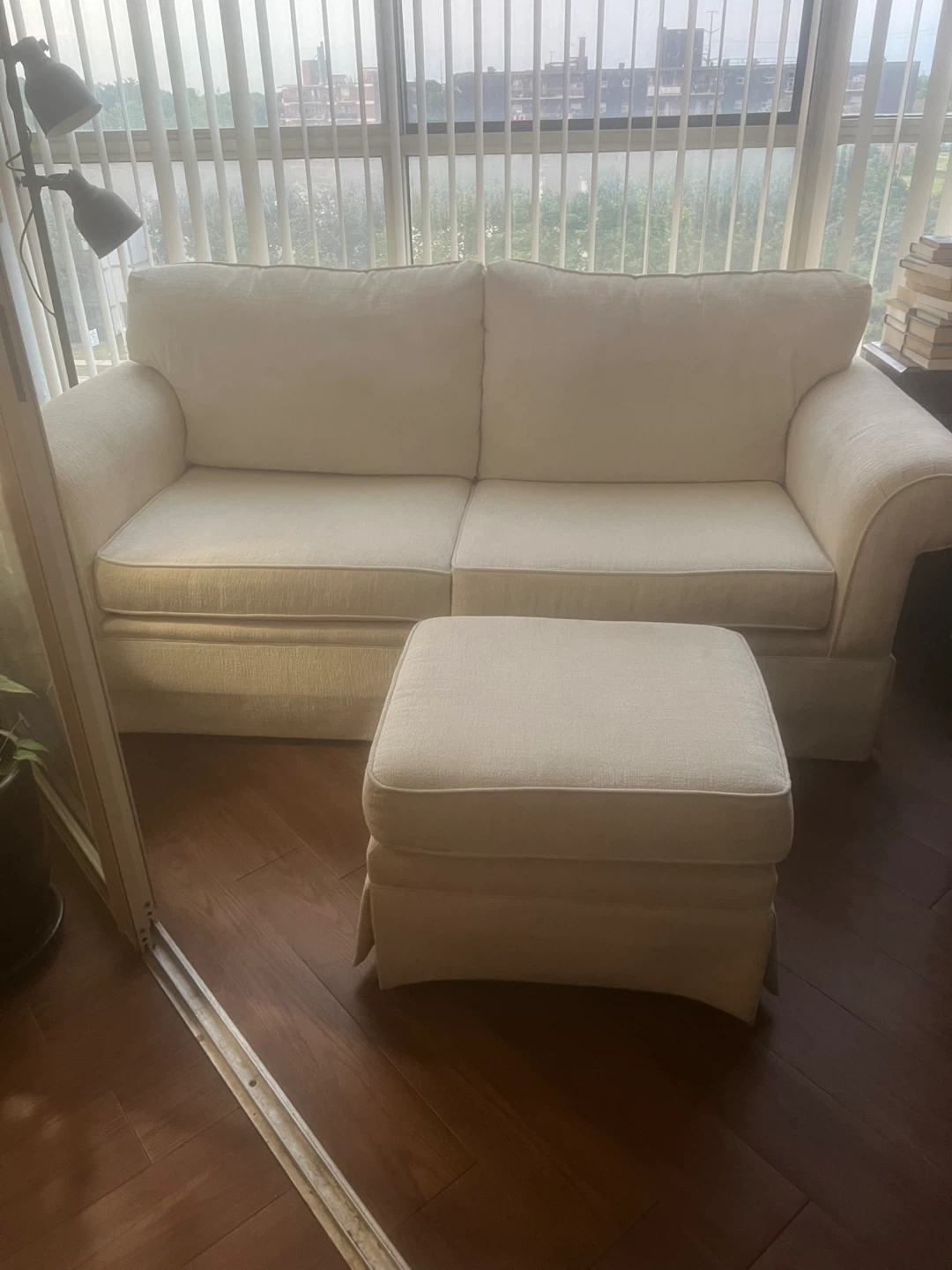 Cream Loveseat and Ottoman Set - photo 3