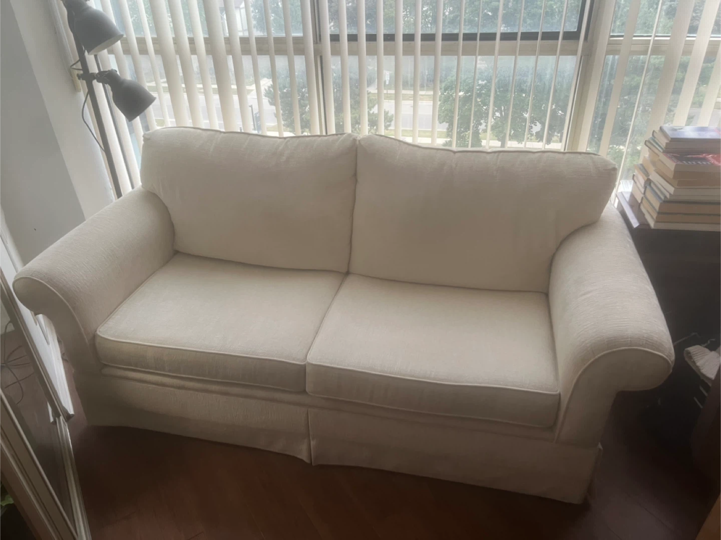 Cream Loveseat and Ottoman Set - photo 2
