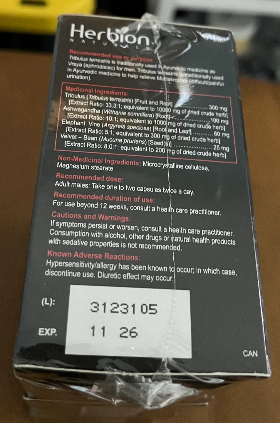 New Herbion Naturals Virility Formula for Men - 60 Veggie Caps image indicator(4)