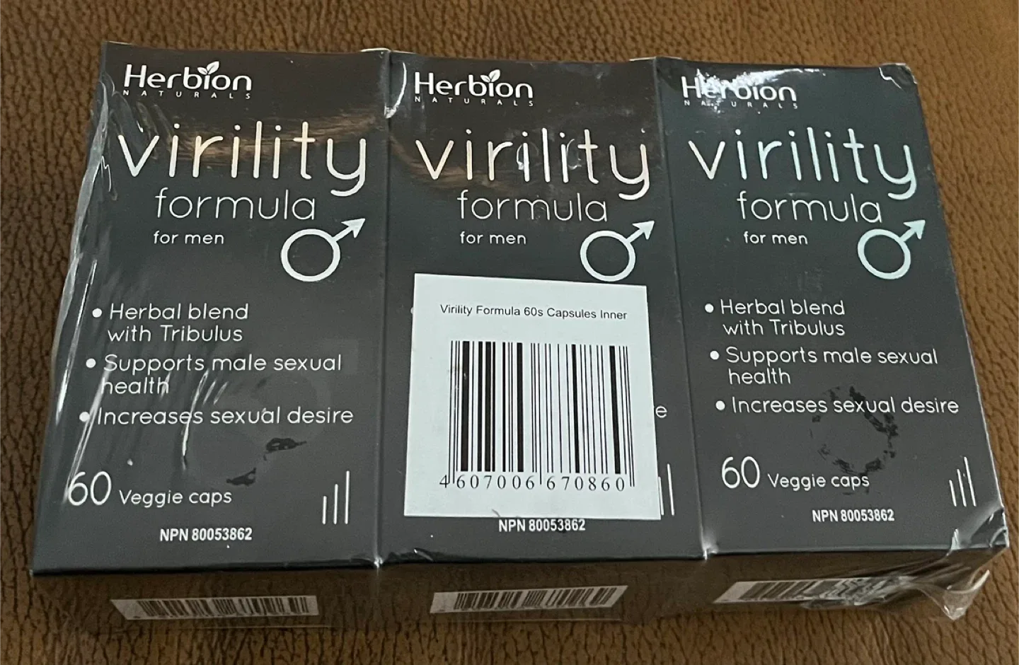 New Herbion Naturals Virility Formula for Men - 60 Veggie Caps