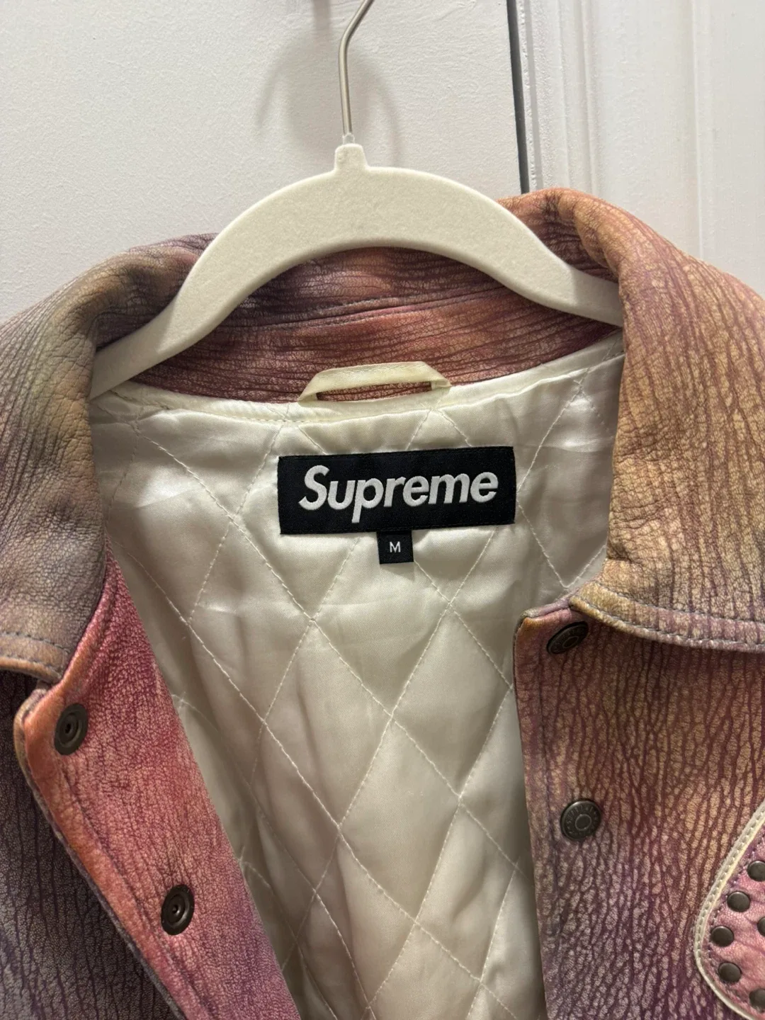 Supreme extremely rare Studded Collar Leather Jacket, Size M image indicator(3)