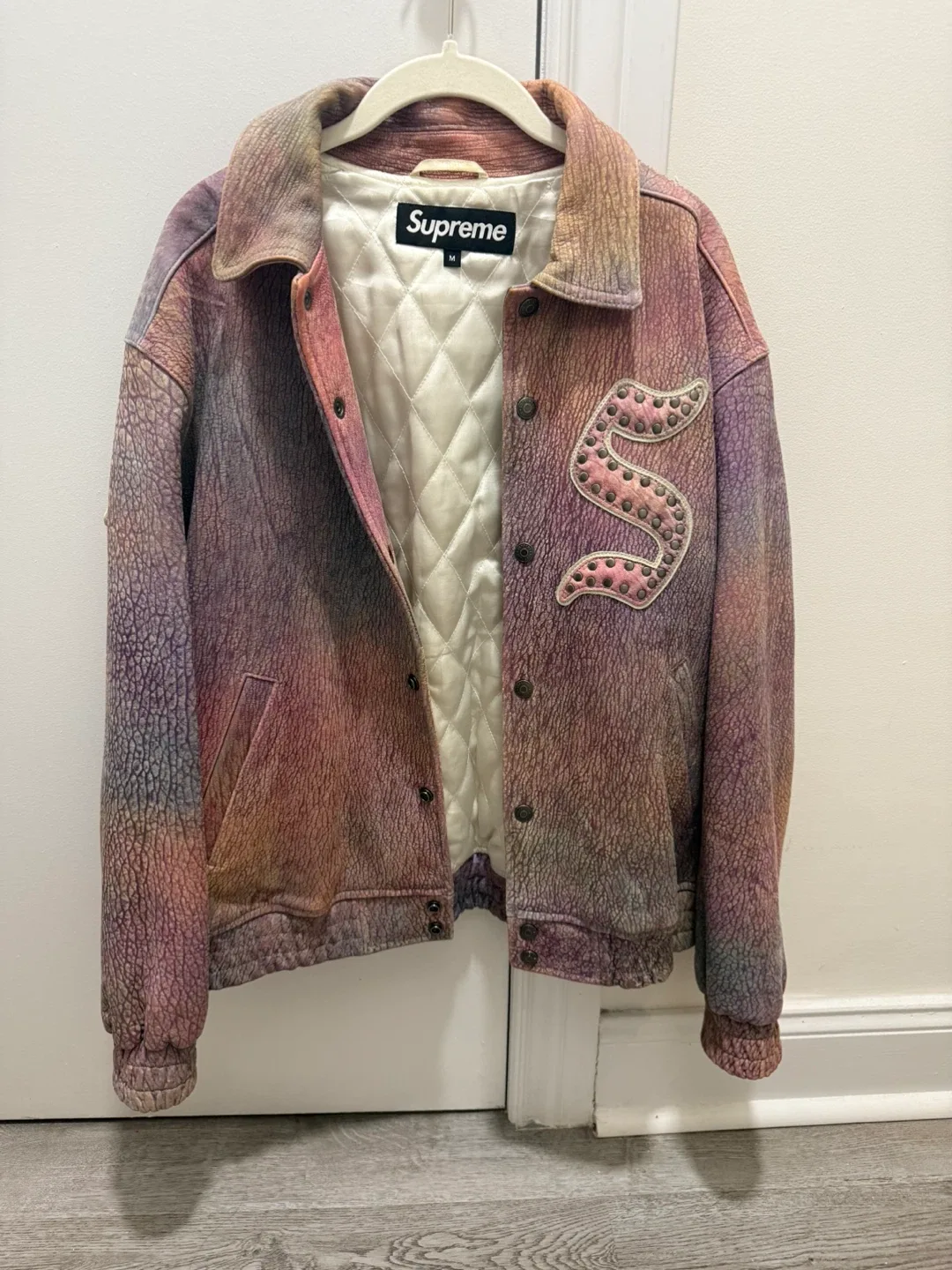 Supreme extremely rare Studded Collar Leather Jacket, Size M image indicator(2)