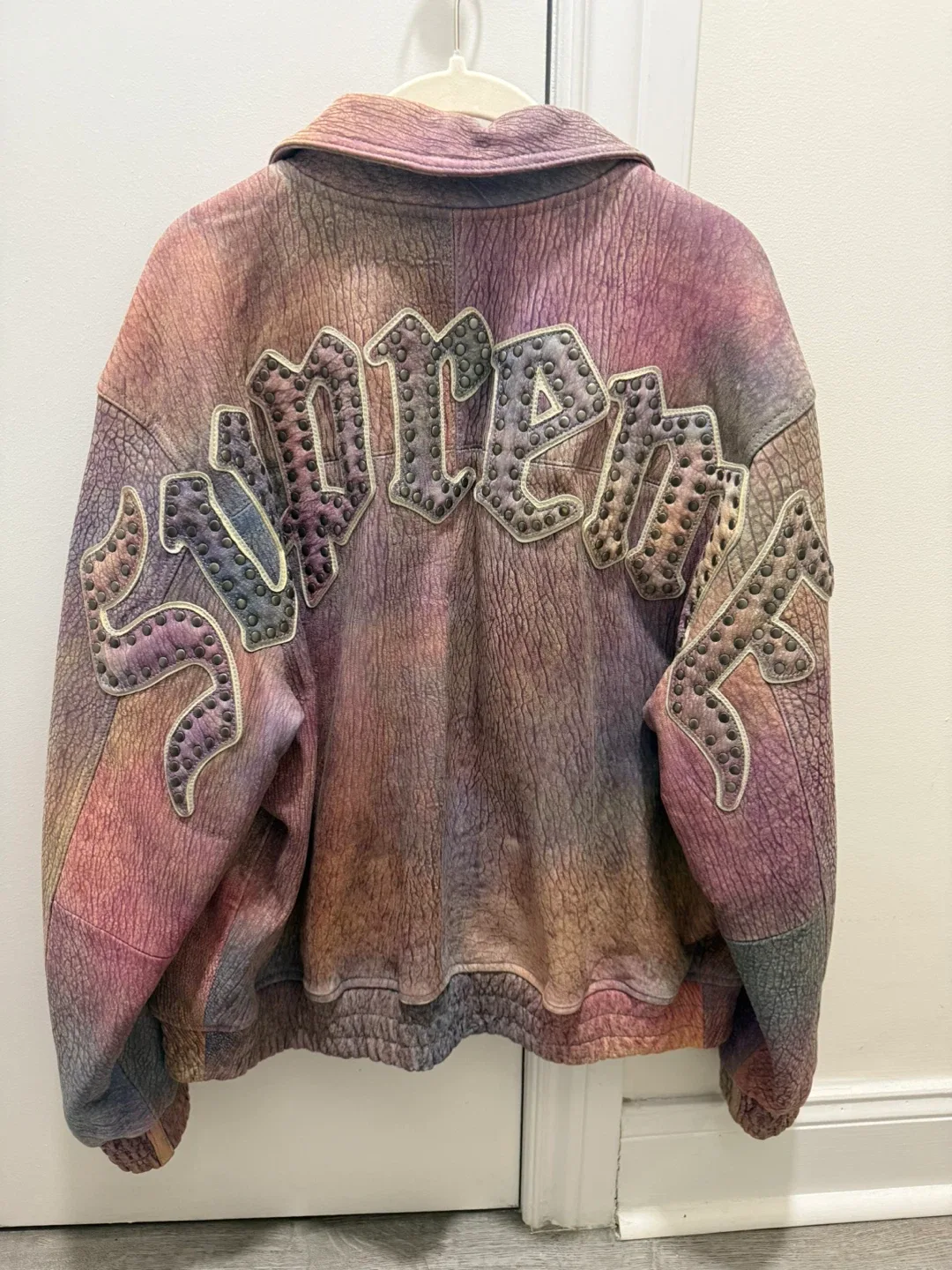 Supreme extremely rare Studded Collar Leather Jacket, Size M