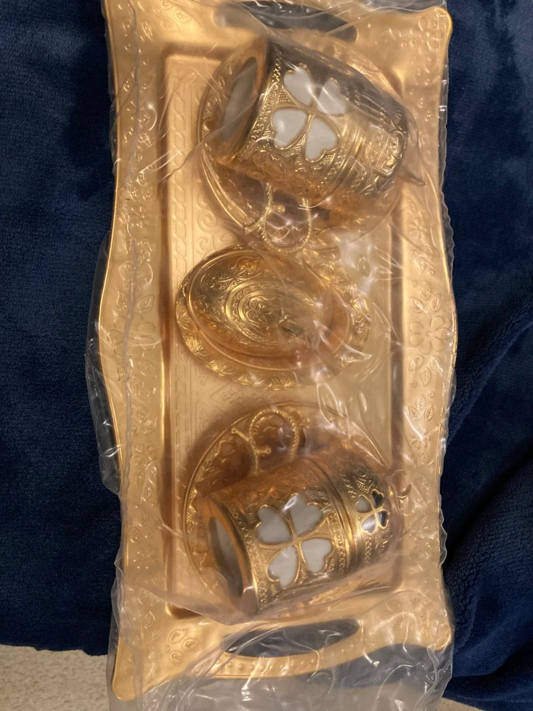 Gold Turkish Coffee/ espresso Set, New