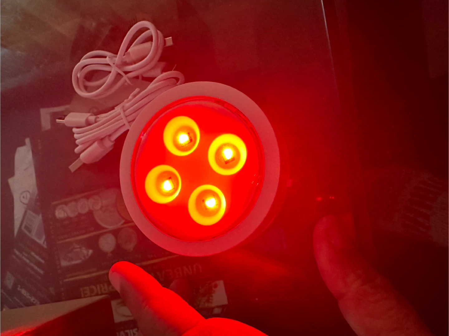 LED Puck Light with USB Cable - White - photo 2