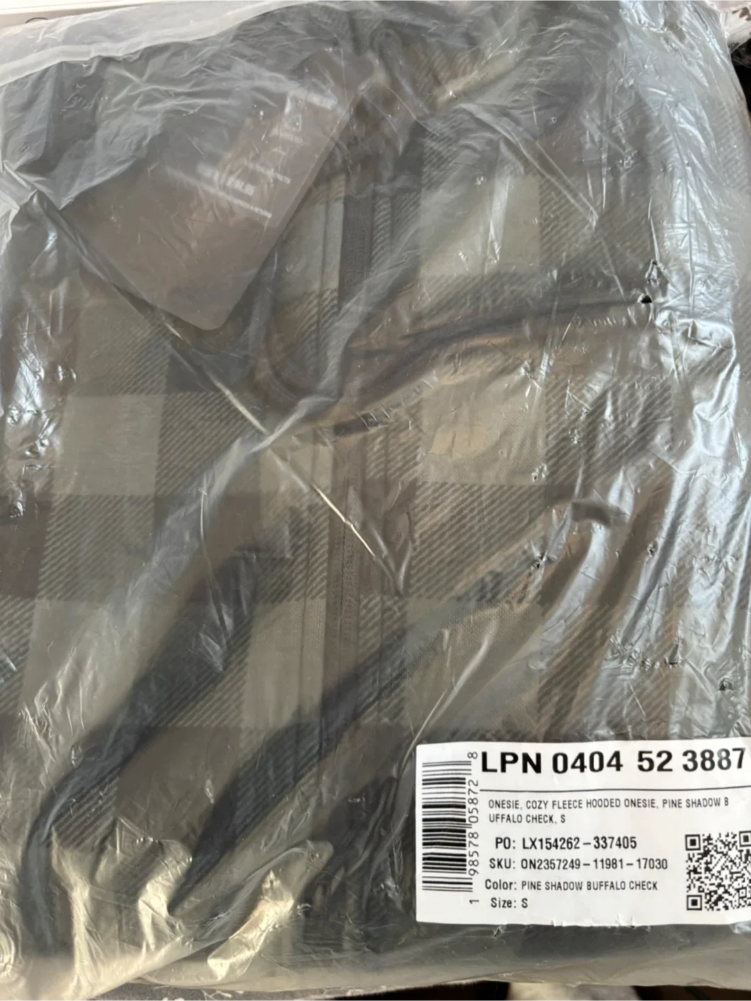 Cozy Fleece Hooded Onesie - Size Small image indicator(2)