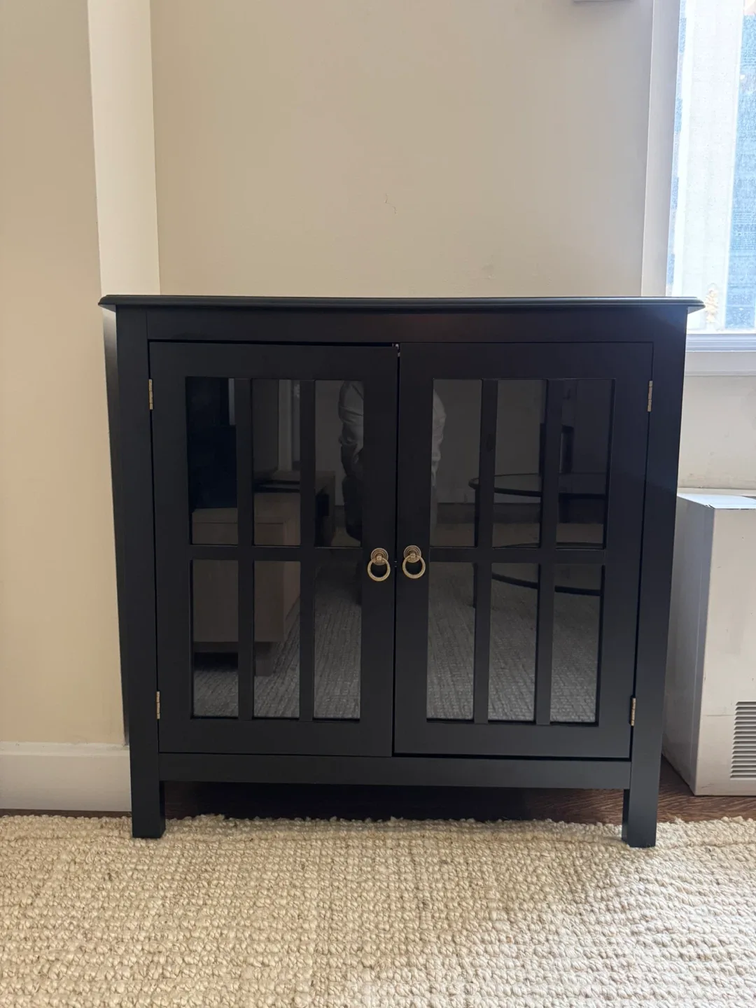 Black Wood Storage Cabinet