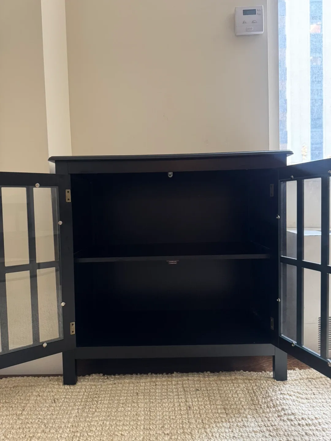 Black Wood Storage Cabinet image indicator(2)