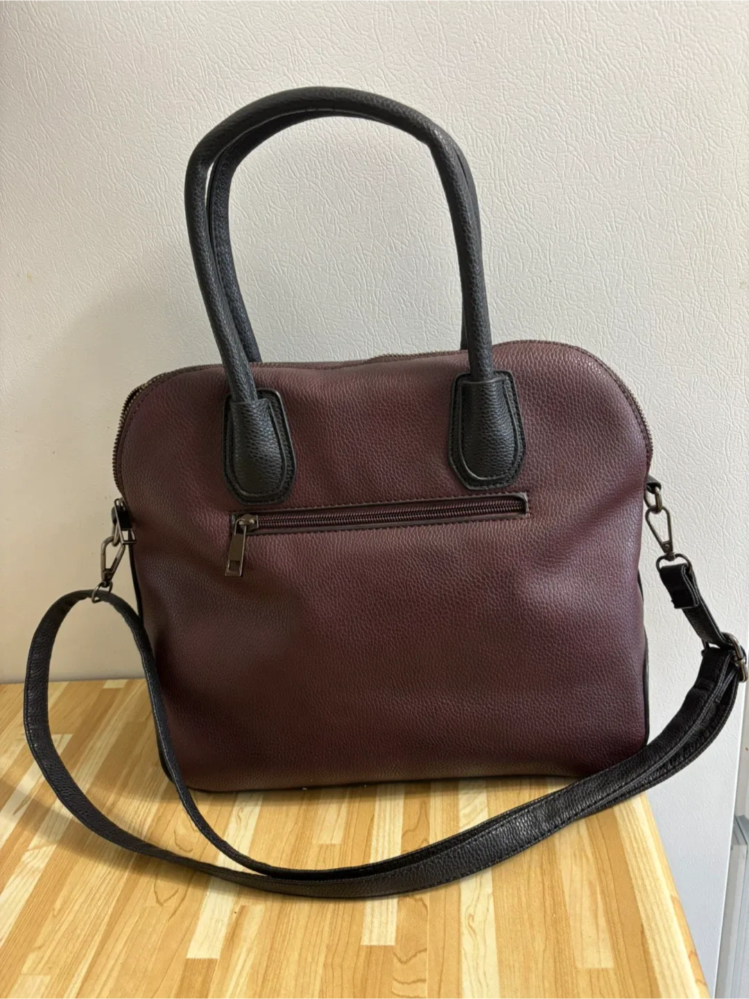 Burgundy & Black Reitman’s Handbag