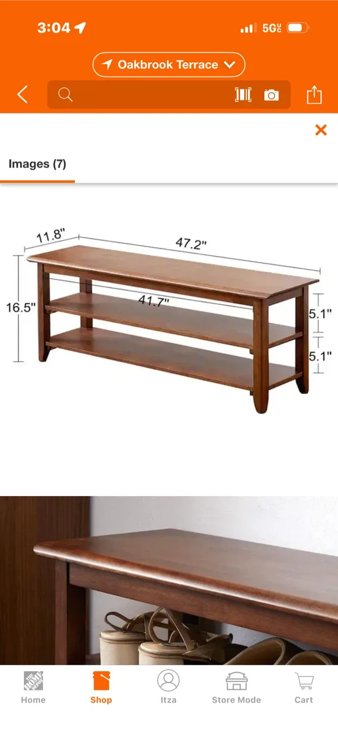 Shoe Rack & Storage Wood Bench image indicator(2)