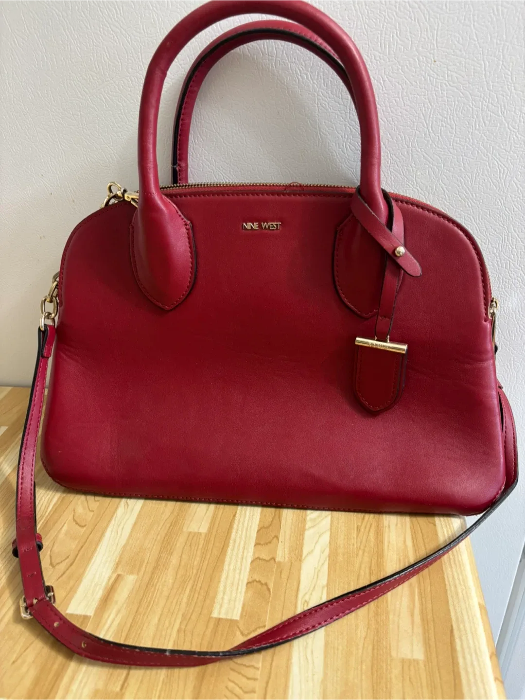 Nine West Red Satchel Bag