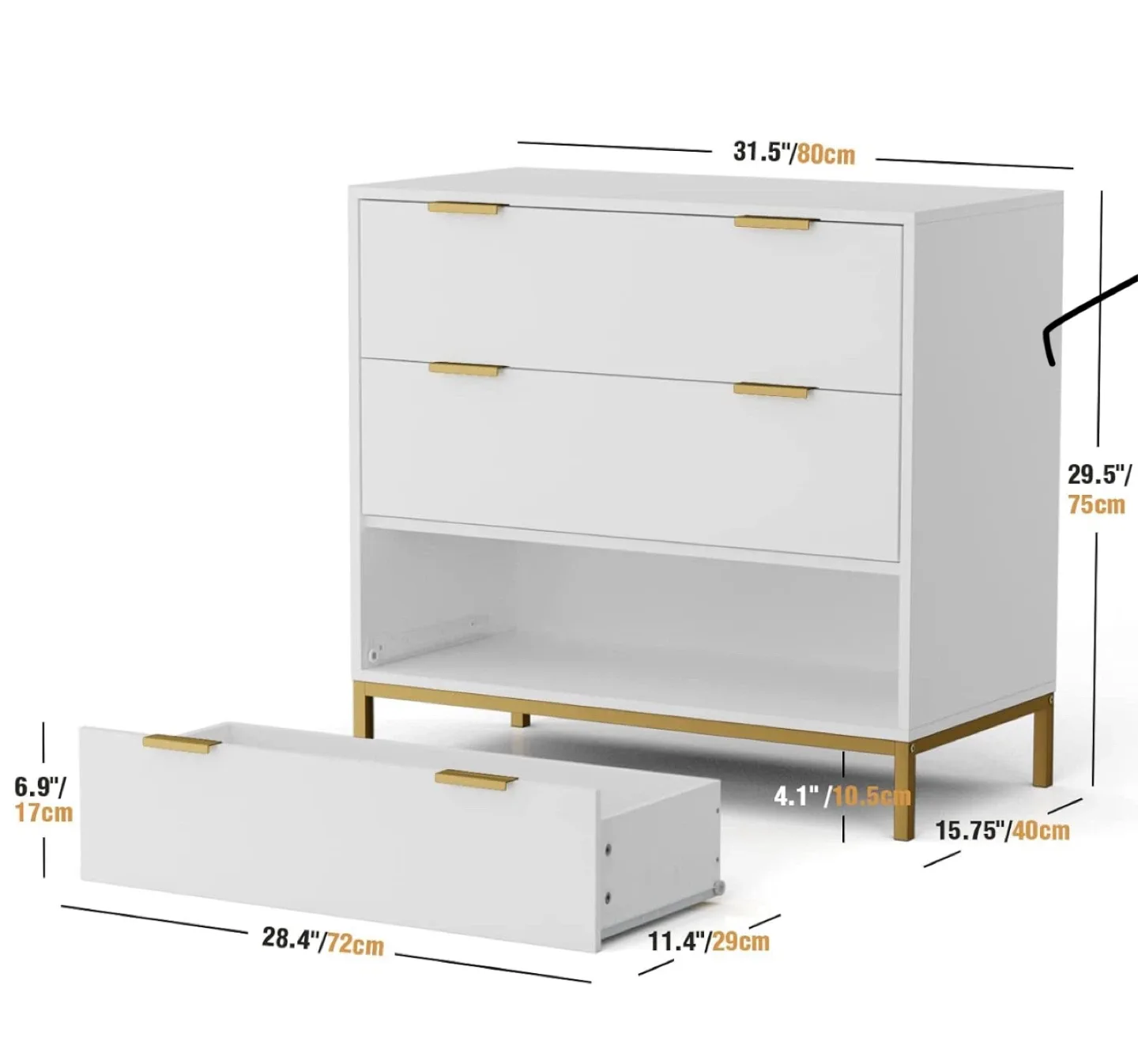 3-Drawer Dresser with Gold Accents image indicator(5)