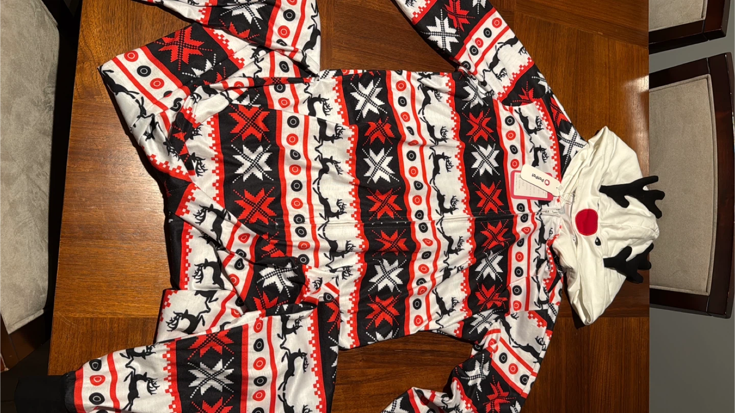 PatPat Red/Black Reindeer  Pajamas - Size L - photo 4