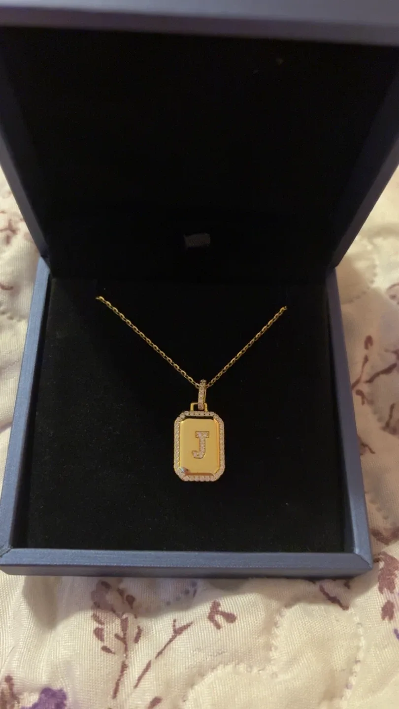 Lomantise Gold Initial 'J' Necklace