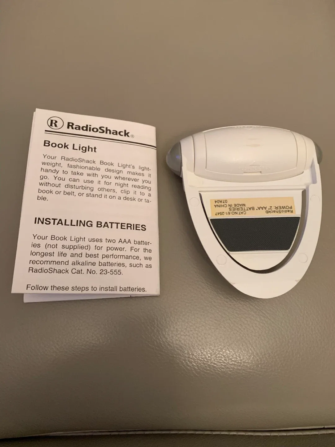 RadioShack Book Light - Cat No. 61-2547 image indicator(3)