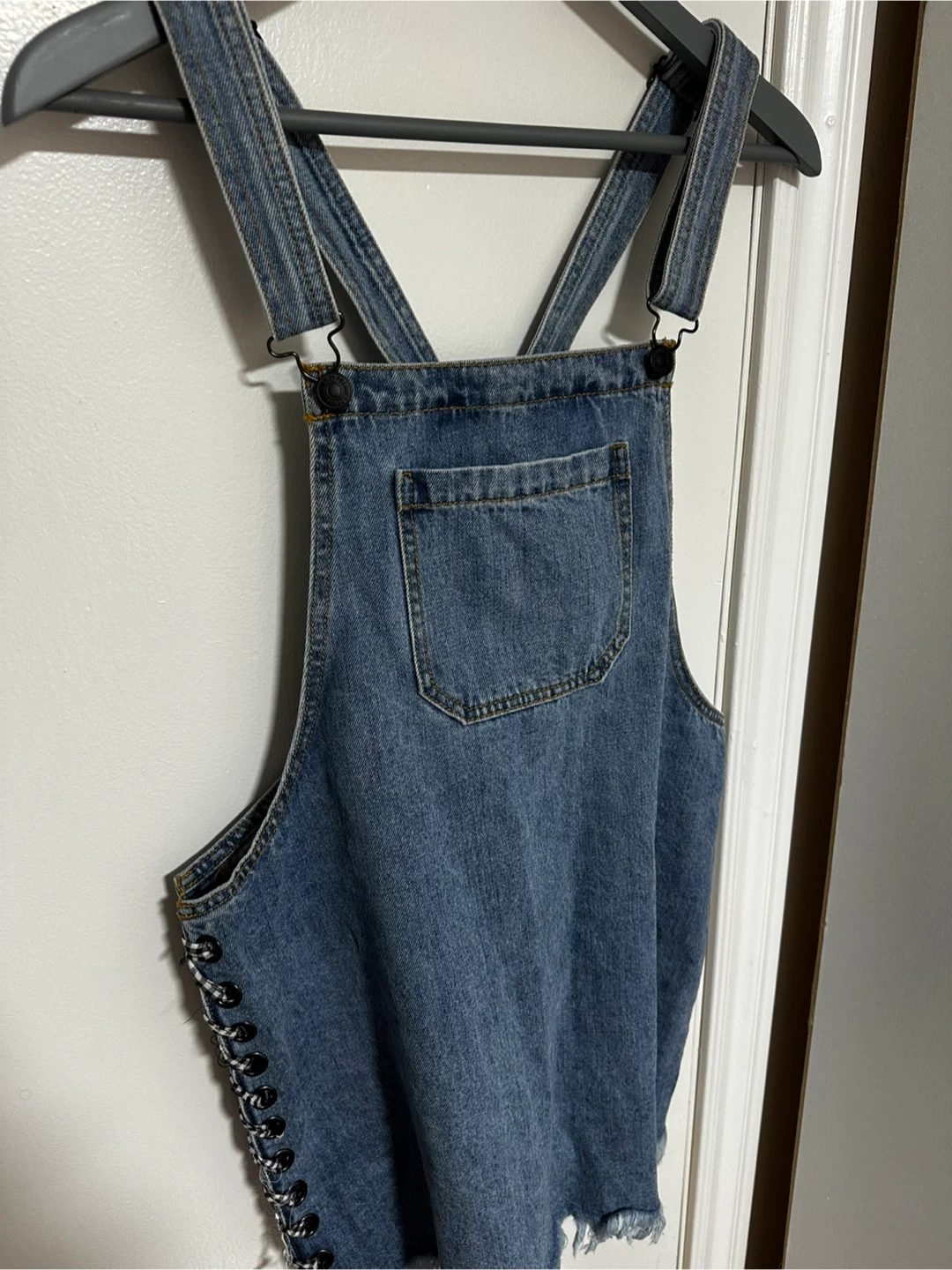 Denim Overalls Dress - photo 2