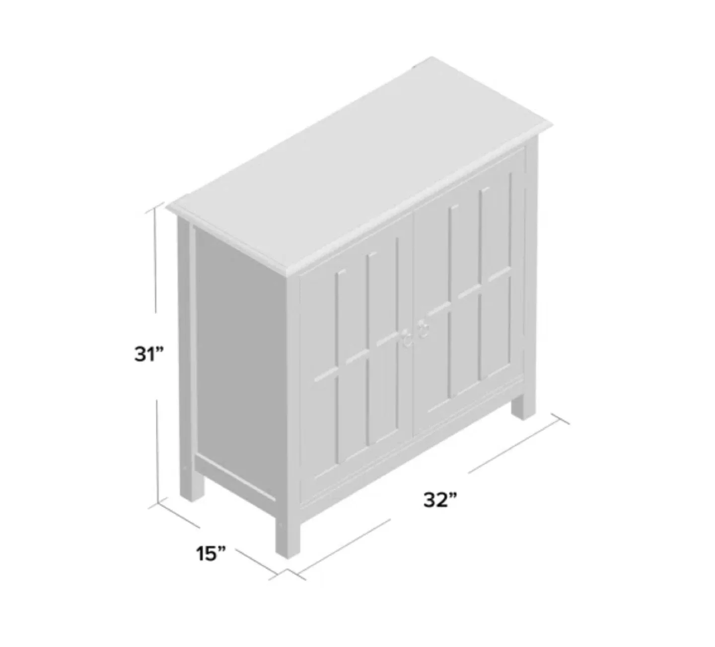 Black Wood Storage Cabinet image indicator(3)