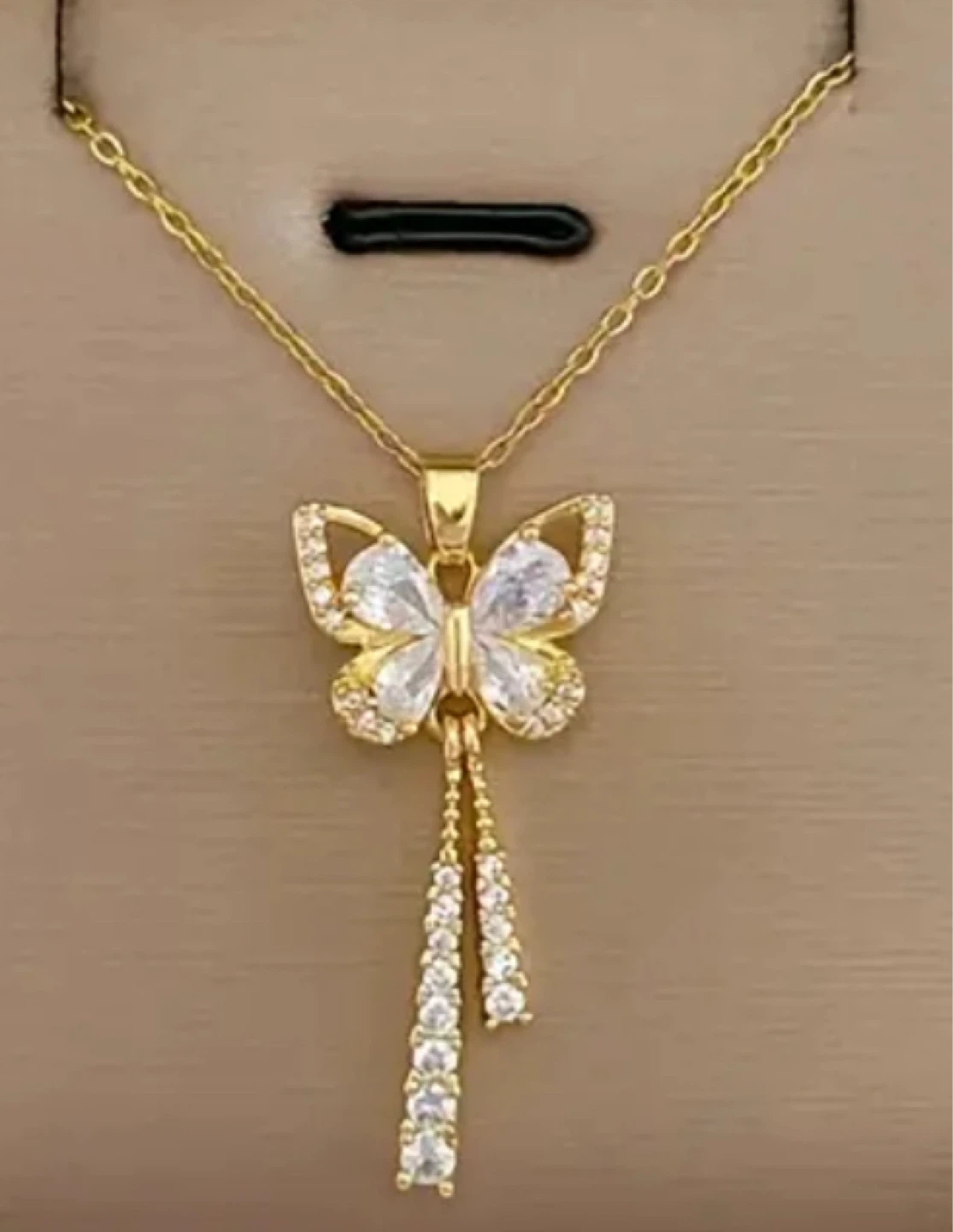 18 karat gold plated necklace for $23