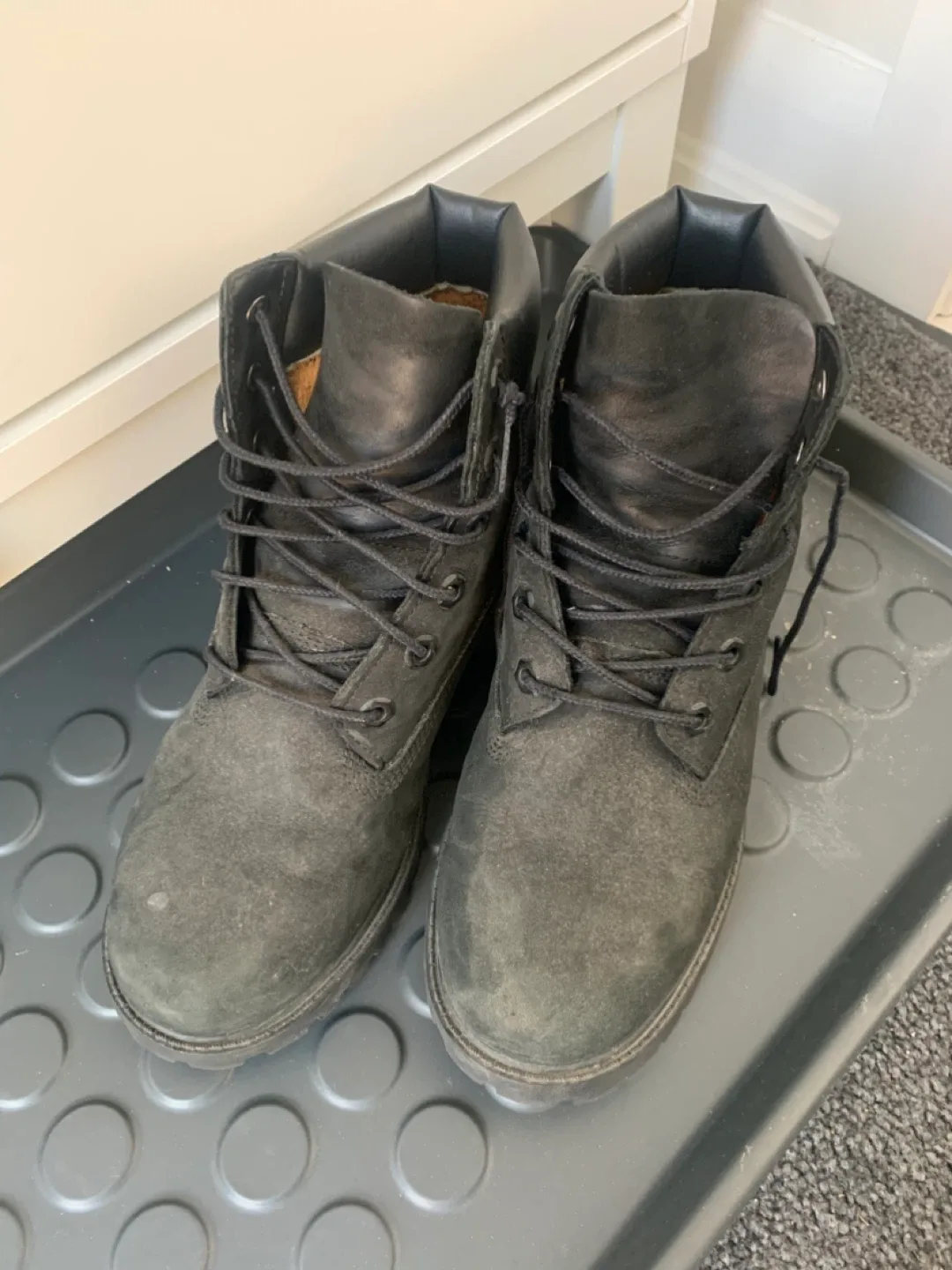 Timberland Black Leather Boots - US Size 5.5