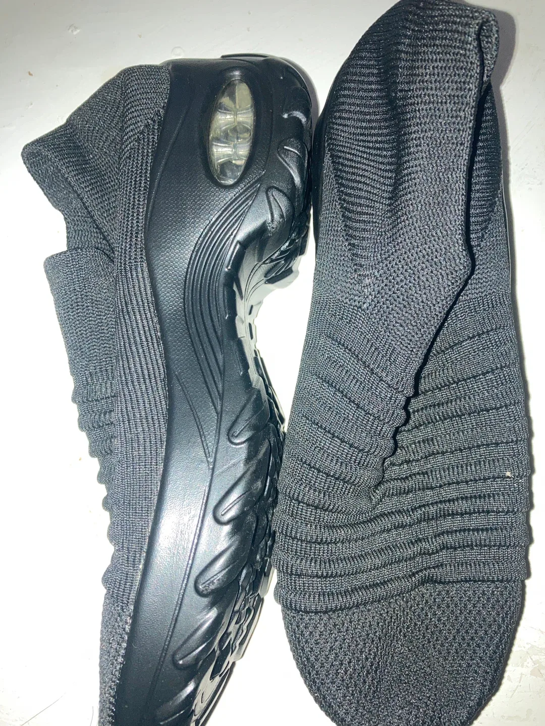 Black Slip-On Work Shoes