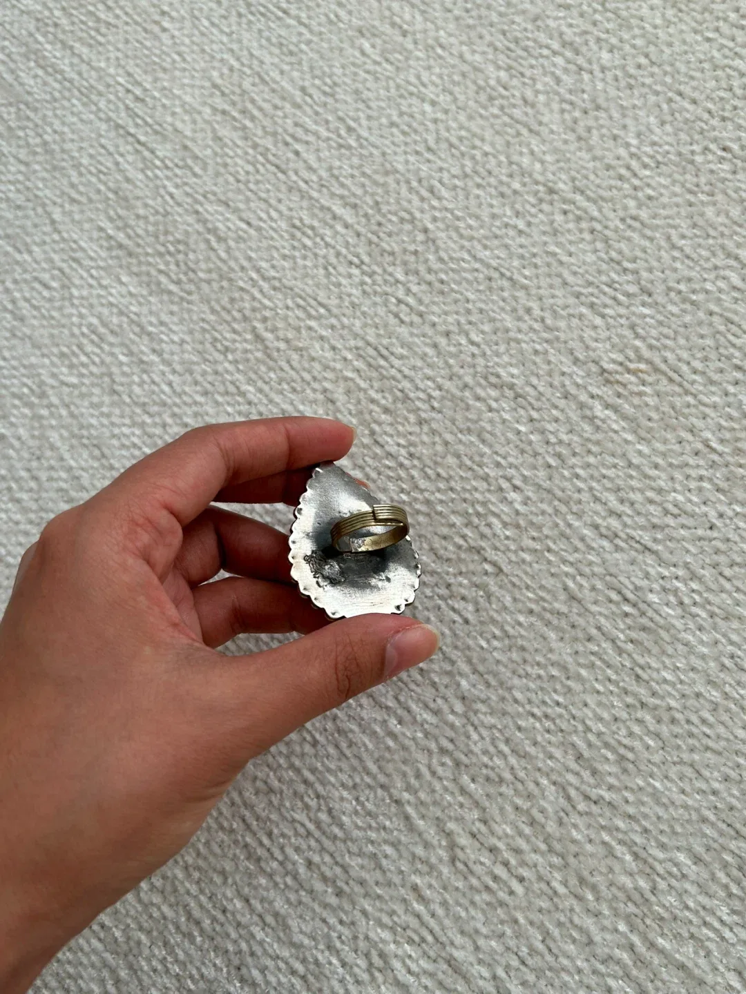 Vintage Red Teardrop Statement Ring image indicator(2)