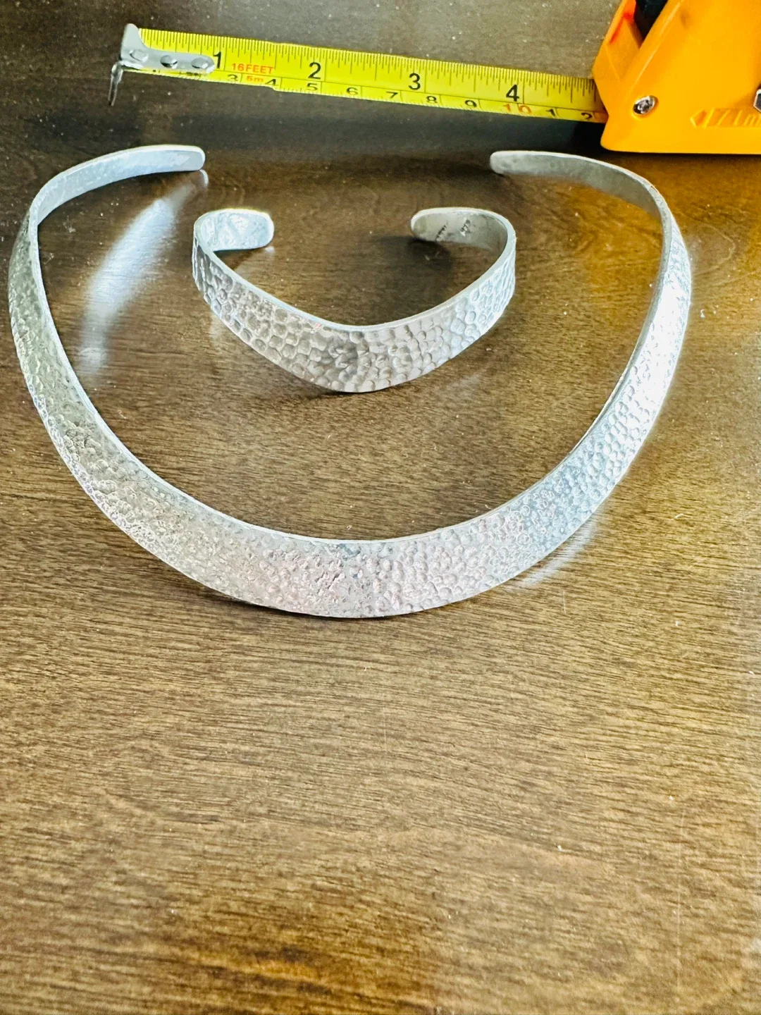 *OBO* Domed 925 Sterling Silver Collar Necklace Set