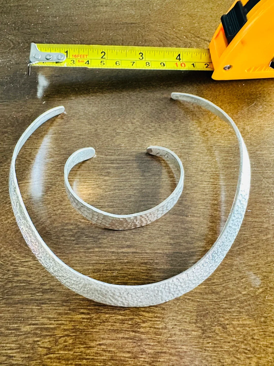 *OBO* Domed 925 Sterling Silver Collar Necklace Set image indicator(4)