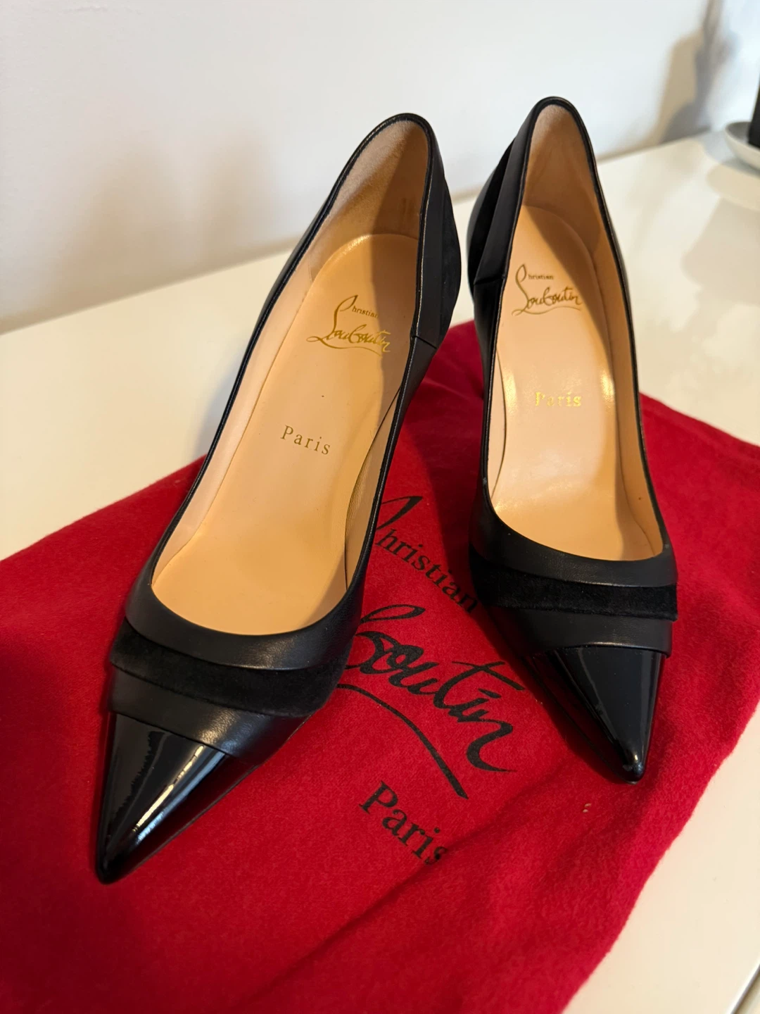 Christian Louboutin Black Leather Heels