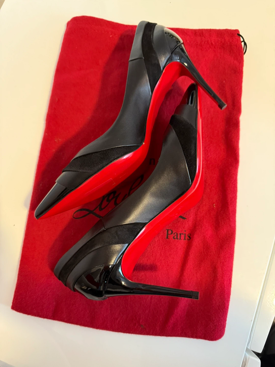 Christian Louboutin Black Leather Heels - photo 2