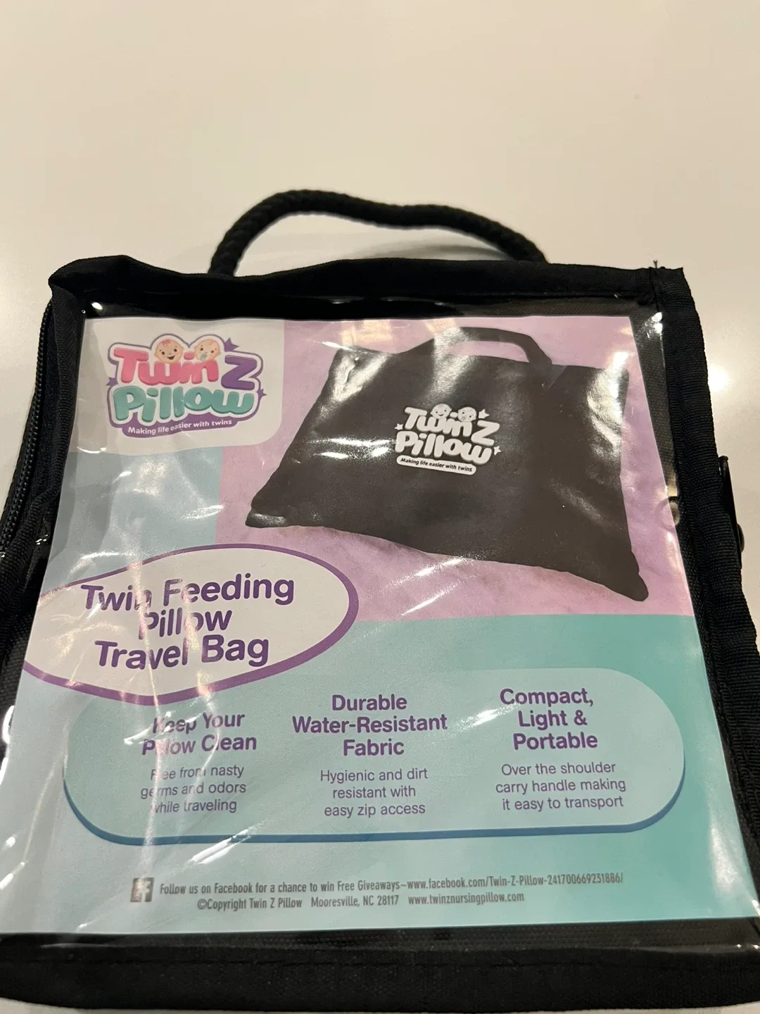 Twin Z Pillow Grey Plus Free Travel Bag image indicator(2)