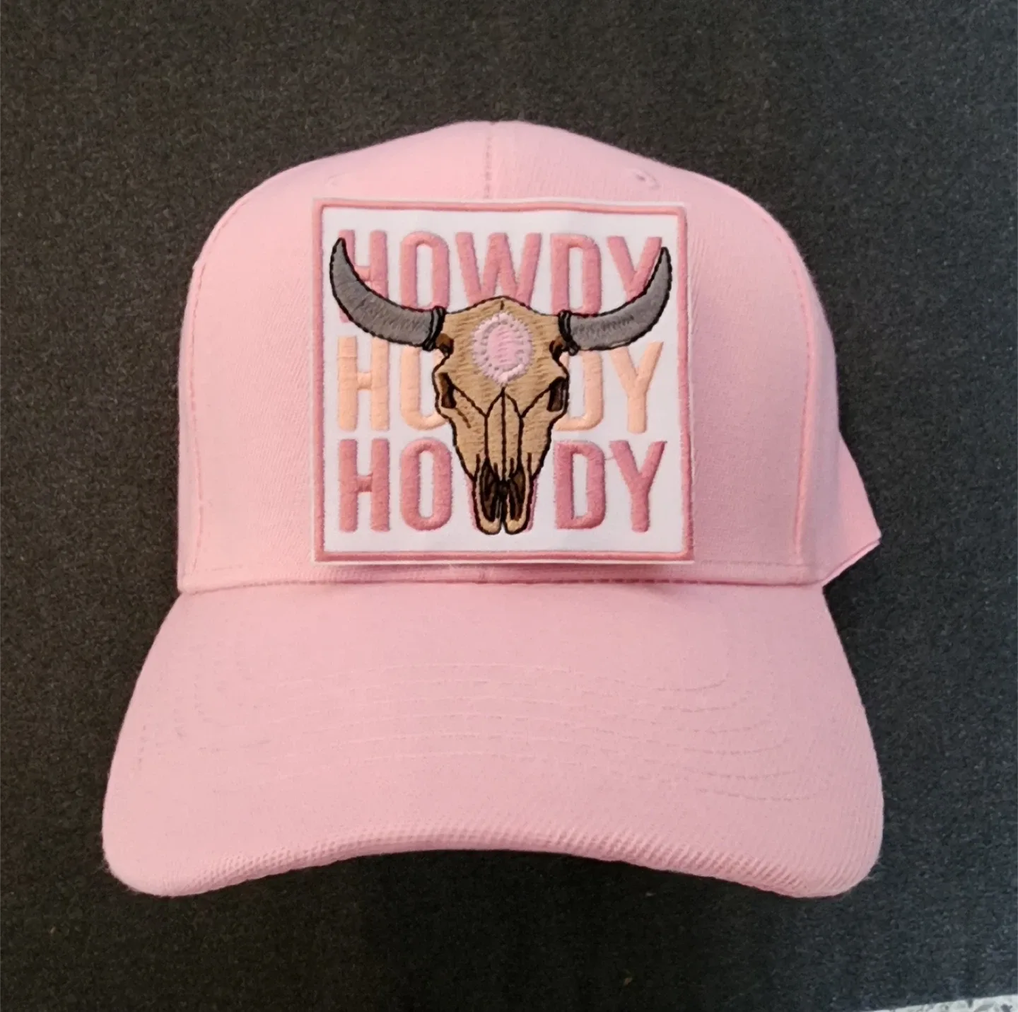 Customized Pink Baseball Cap with 1 custom  Patch image indicator(2)