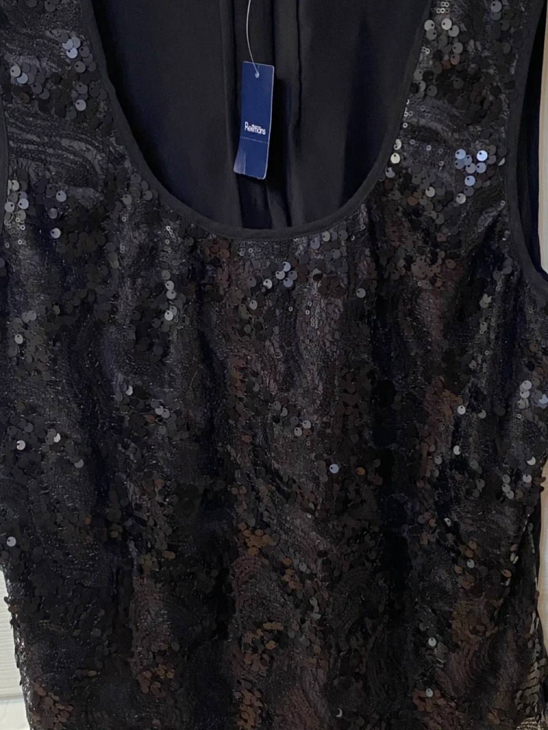 New! Ladies Black Sequin Sleeveless Top with tags! image indicator(3)