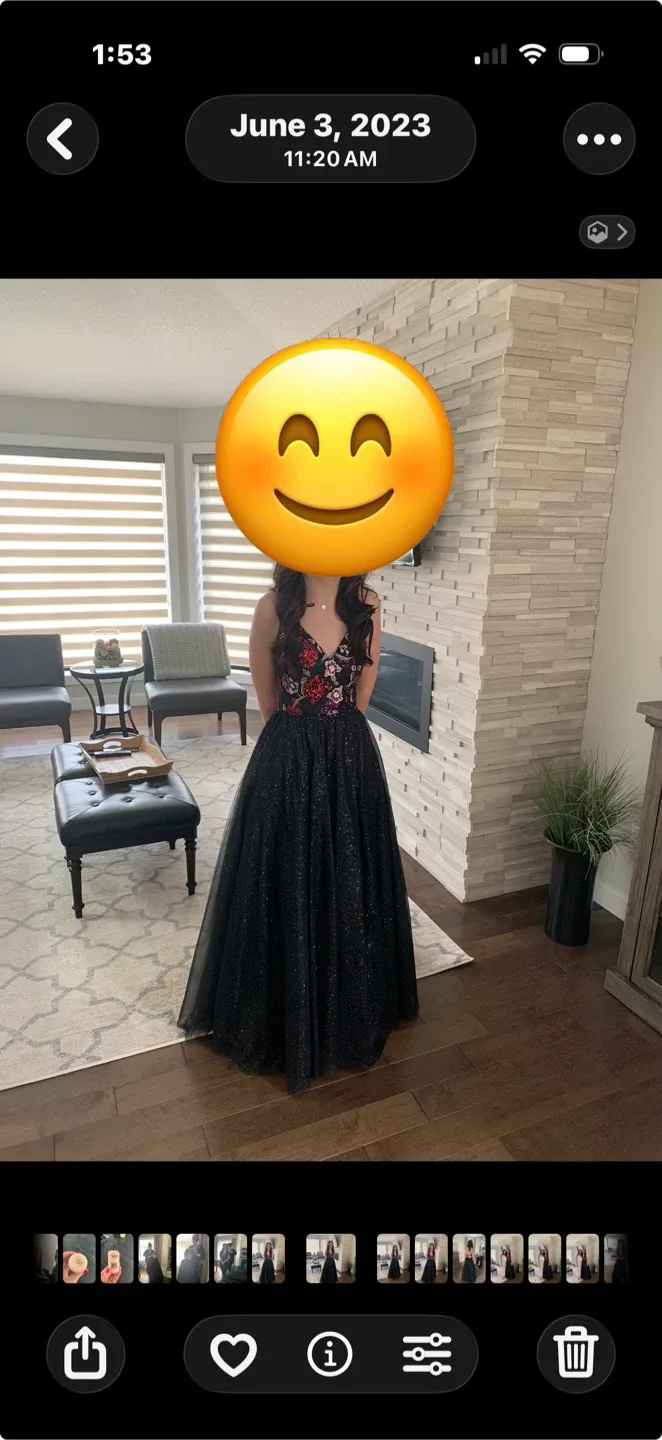 Colette Mon Cheri Black Prom Dress - Size 0