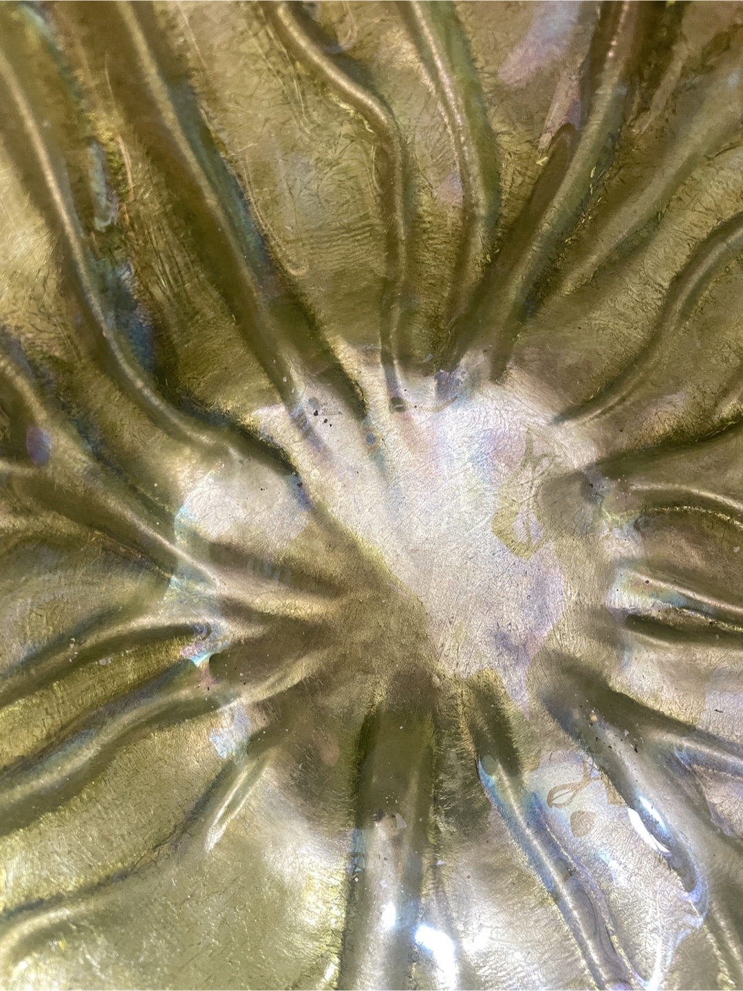 Golden Decorative Glass Bowl - photo 4