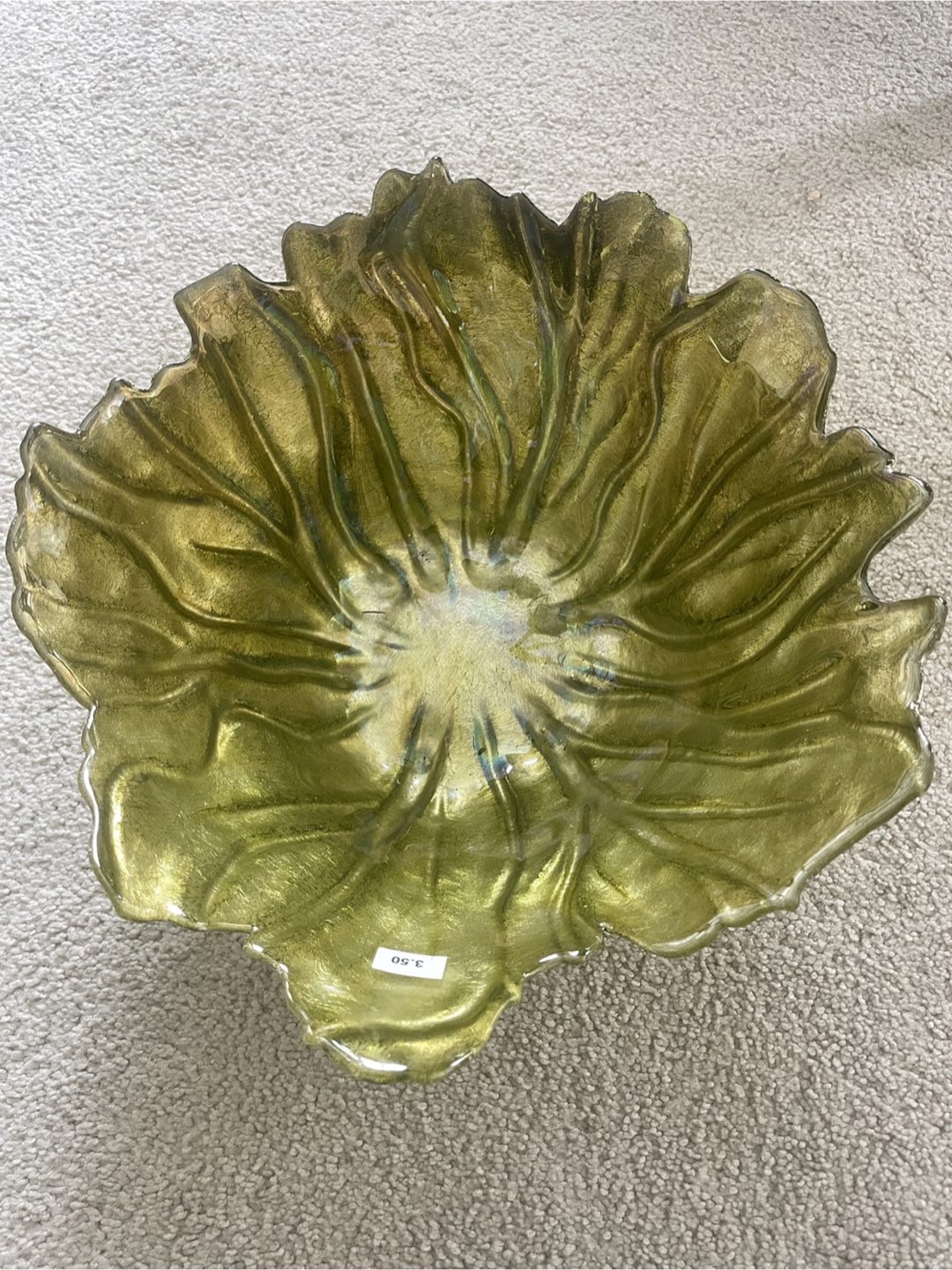 Golden Decorative Glass Bowl