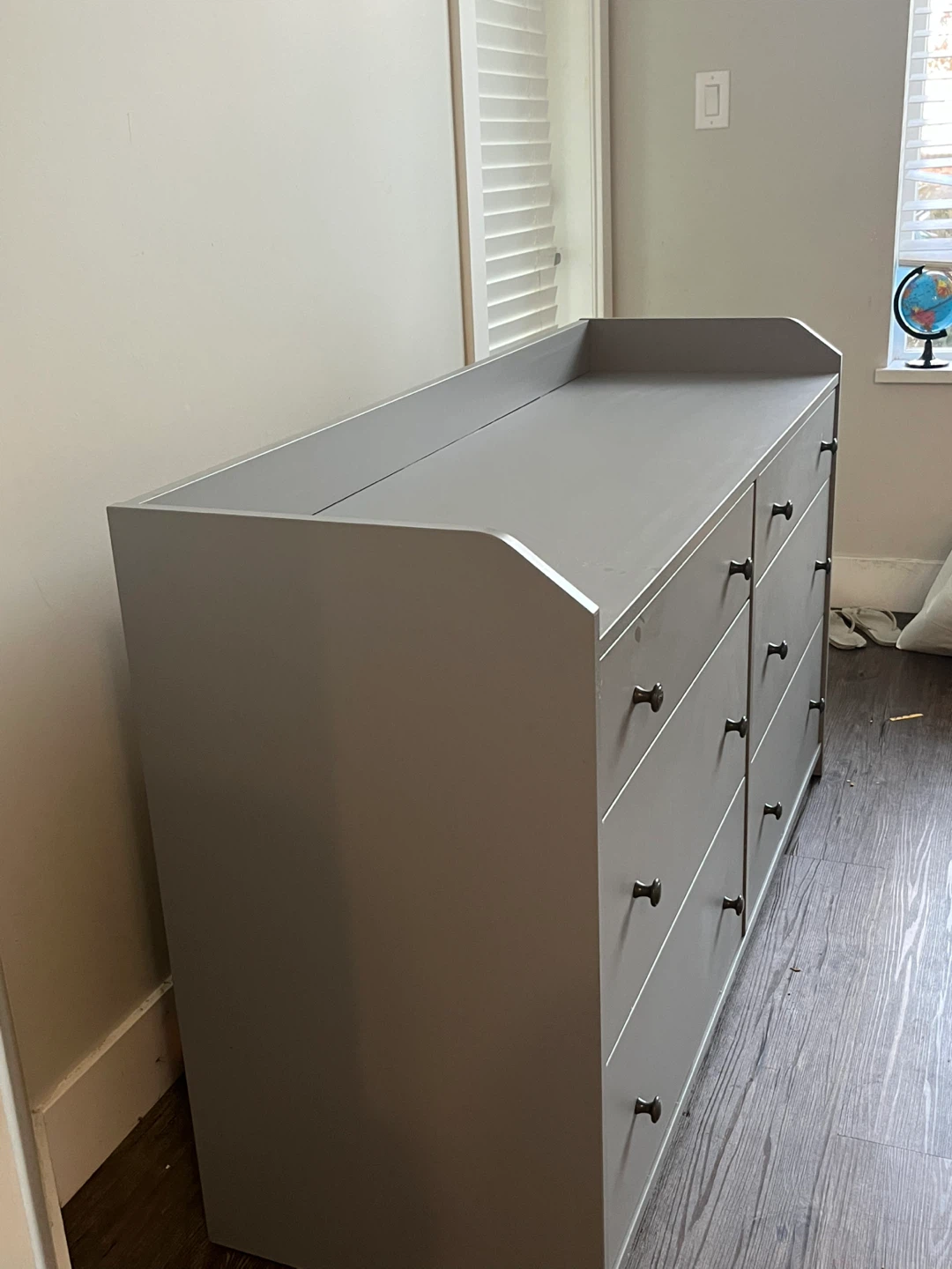 Grey 6-Drawer Dresser with Changing Top - photo 5