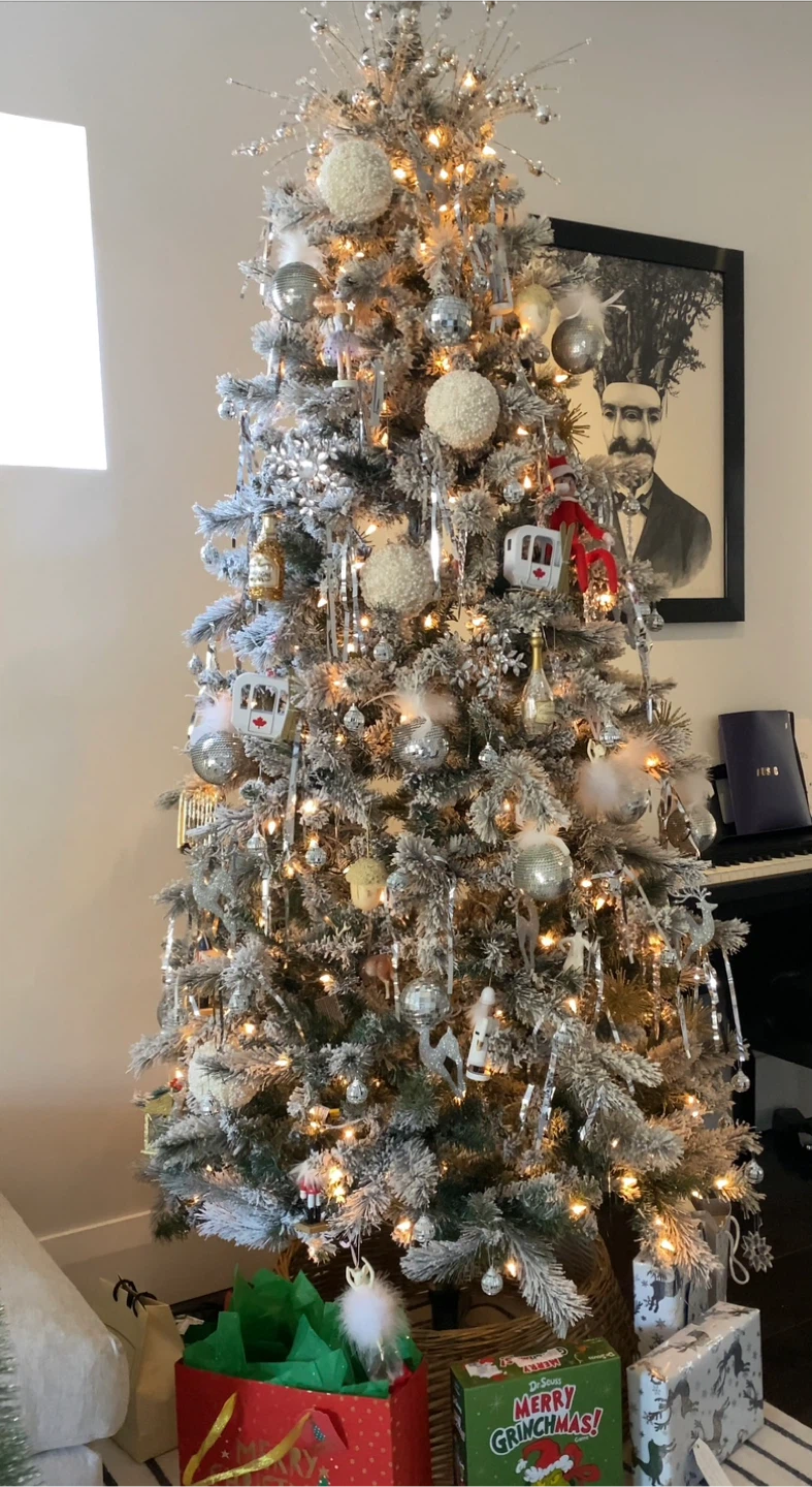 6ft Flocked Christmas 🎄PRE-lit